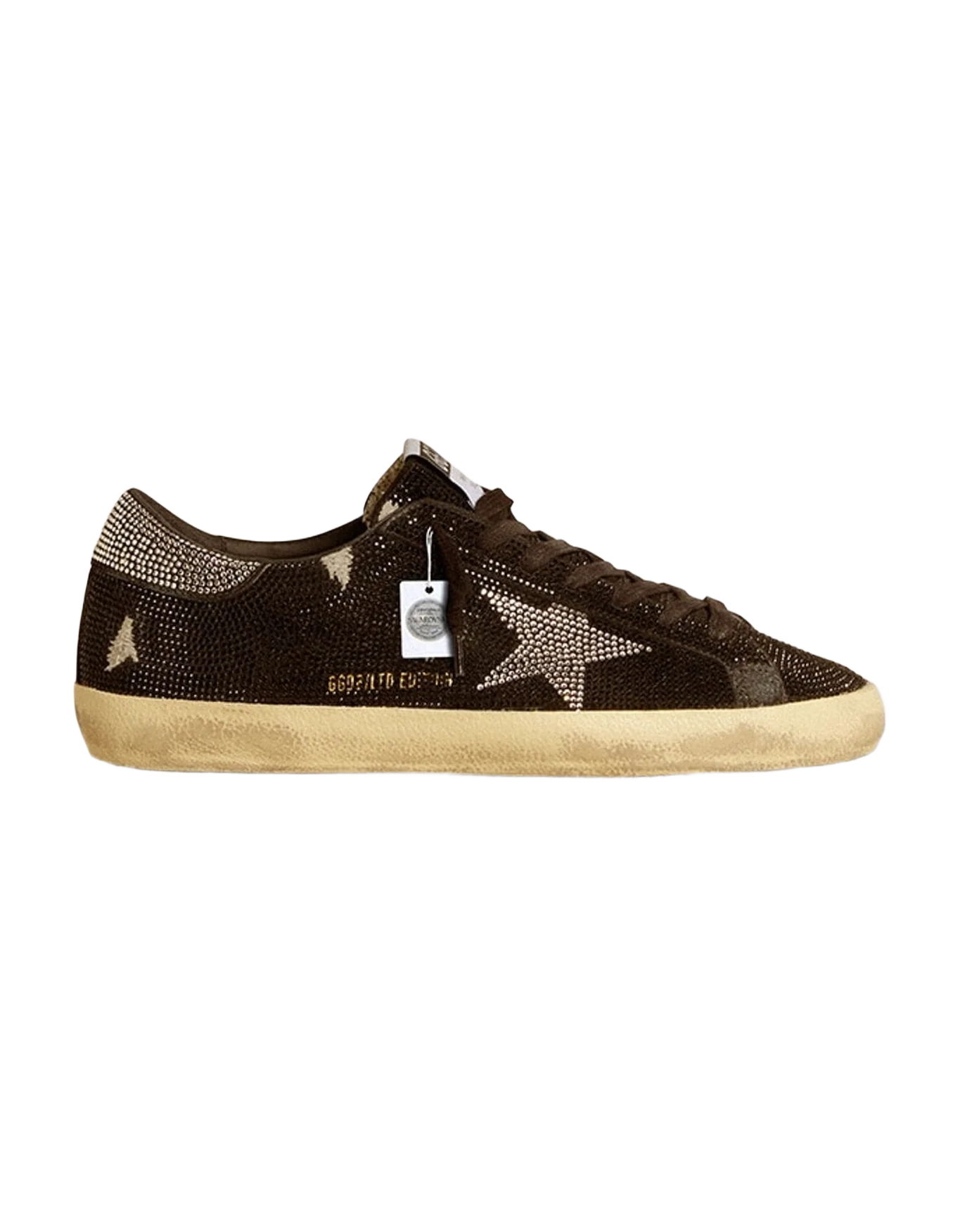 Men | Super-Star Suede & Swarovski Crystals with Silver Star | Black x Crystal (V1) - Image 3