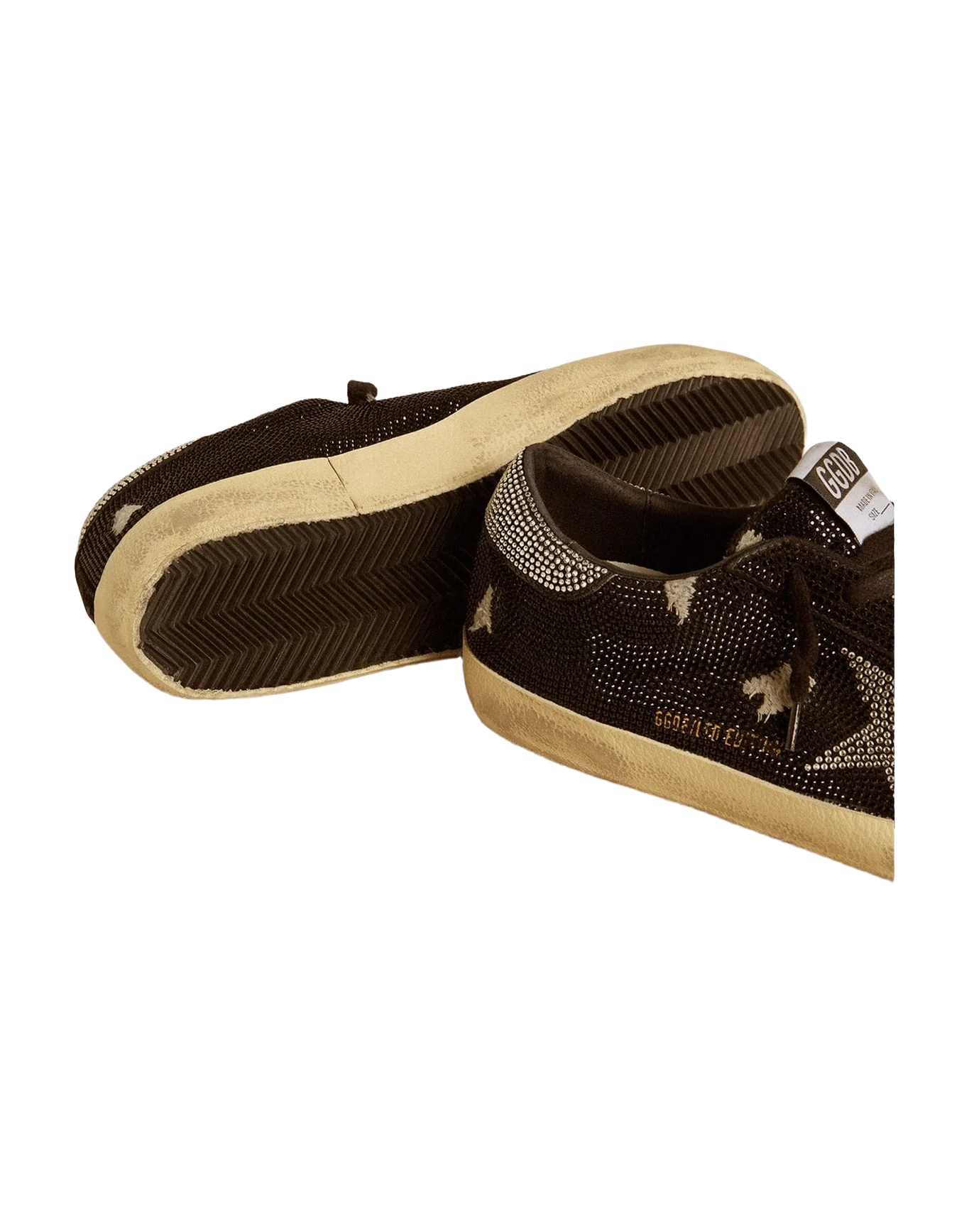 Men | Super-Star Suede & Swarovski Crystals with Silver Star | Black x Crystal (V1) - Image 5