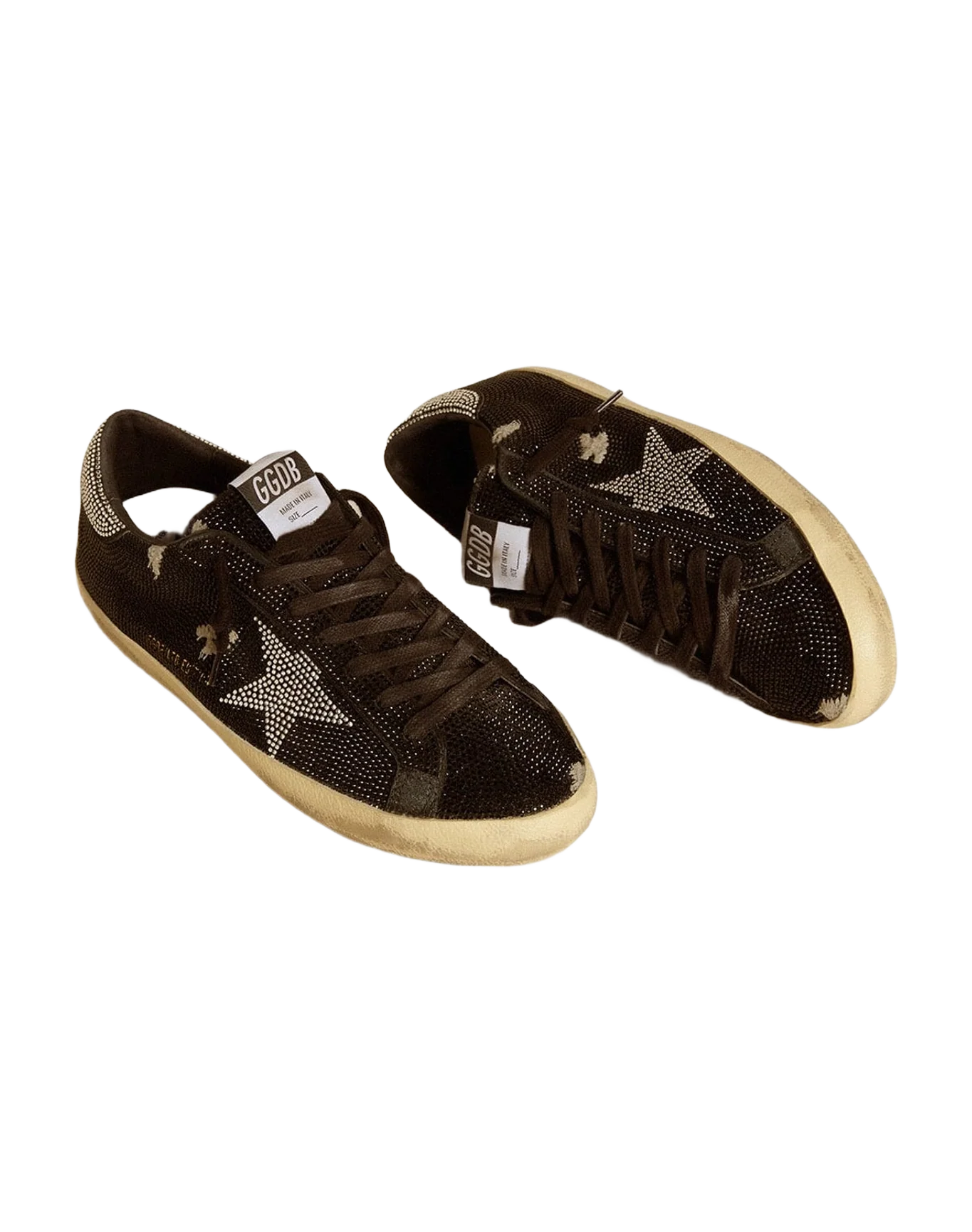 Men | Super-Star Suede & Swarovski Crystals with Silver Star | Black x Crystal (V1) - Image 9