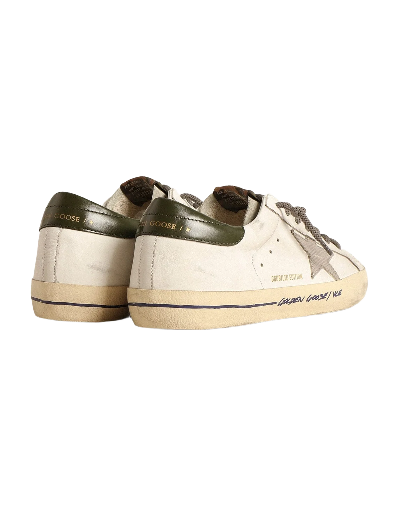 Men | Super-Star with Croc Print Star & Green Heel Tab | White x Ice x Grey x Dark Grey (V1) - Image 6