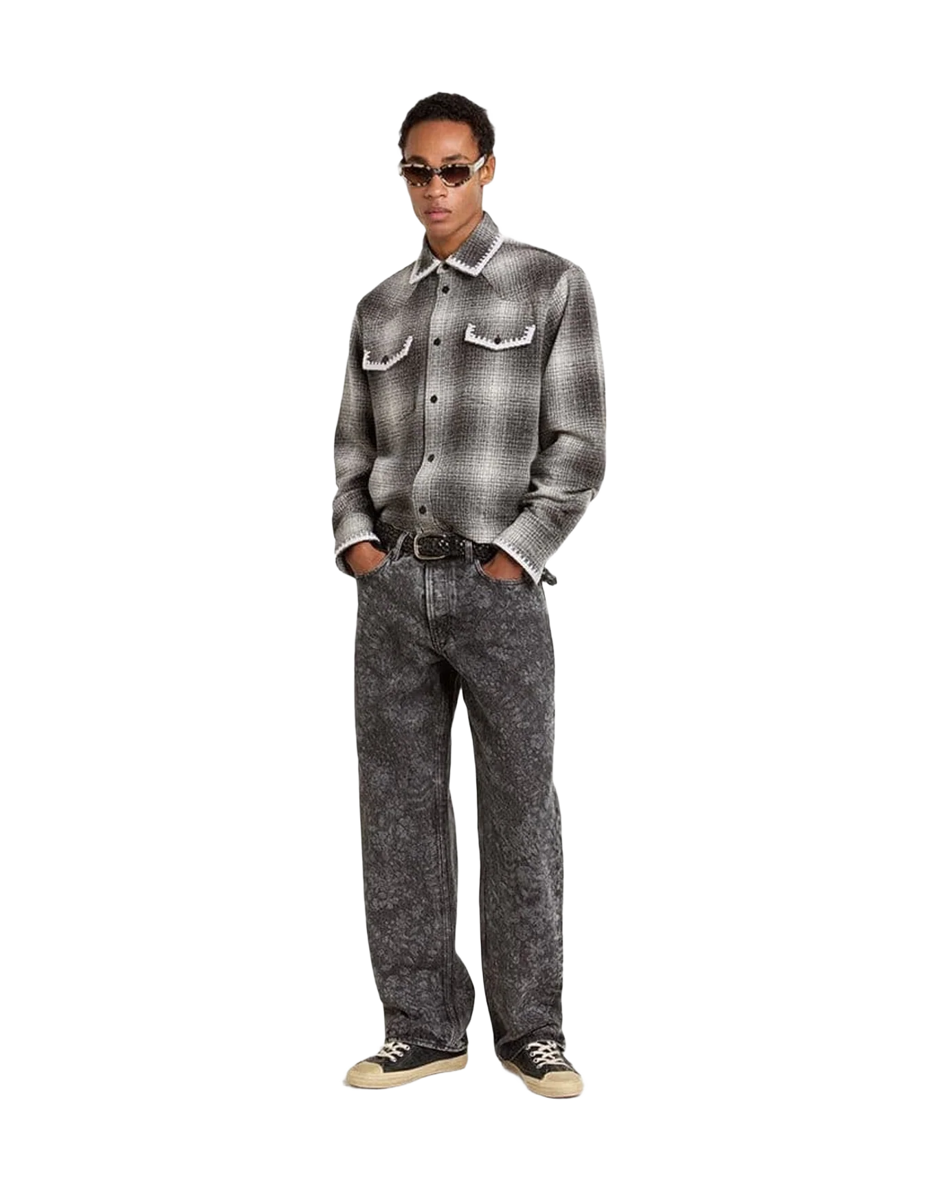 Men | V Star Nappa Leather with A Leather Star | Black (V1) - Image 9
