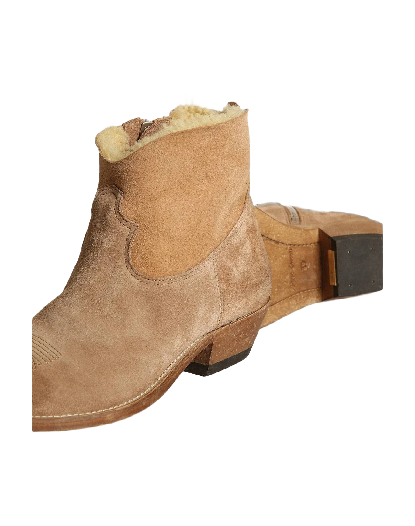 Women | Ankle Boots Colored Suede with Shearling Lining | Tobacco x Cream (V2) - Image 4