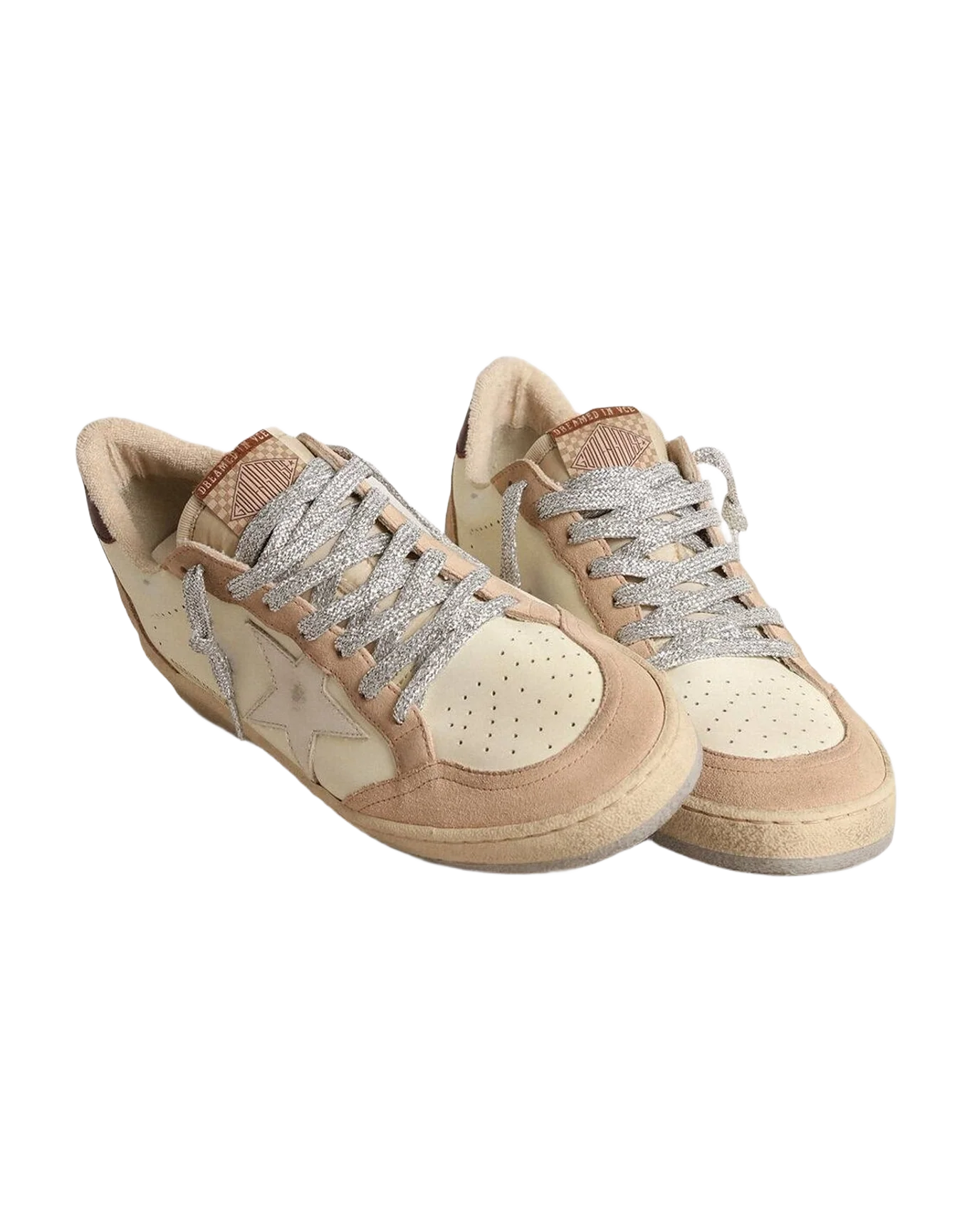 Women | Ball Star Ltd with White Star & Burgundy Leather Heel Tab | Light Yellow x Nude x Milk x Purple (V1) - Image 4