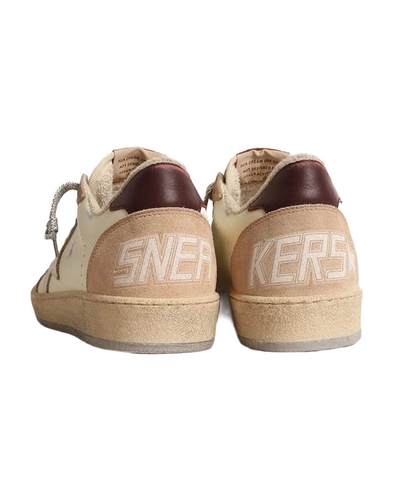 Women | Ball Star Ltd with White Star & Burgundy Leather Heel Tab | Light Yellow x Nude x Milk x Purple (V2)