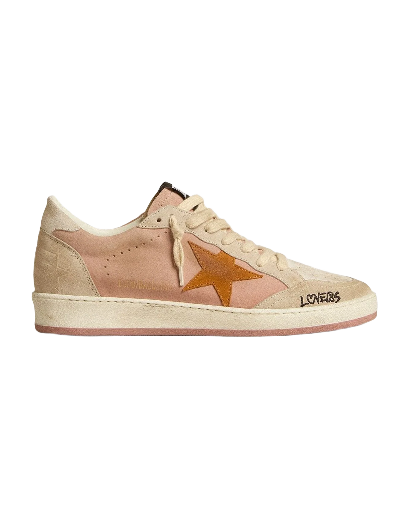 Women | Ball Star Suede with Orange Star & Silver Metallic Heel Tab | Ash Rose x White x Grey x Cathay Spice (V1) - Image 5