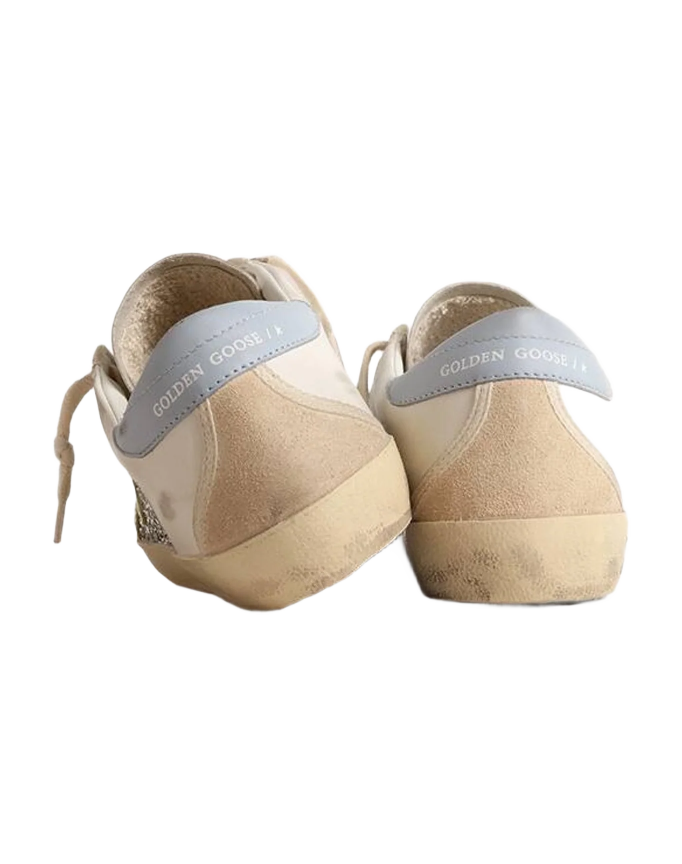 Women | Bio Based Super-Star with Glitter & Leather Star | Silver x White x Light Yellow x Powder Blu x Beige (V1) - Image 7