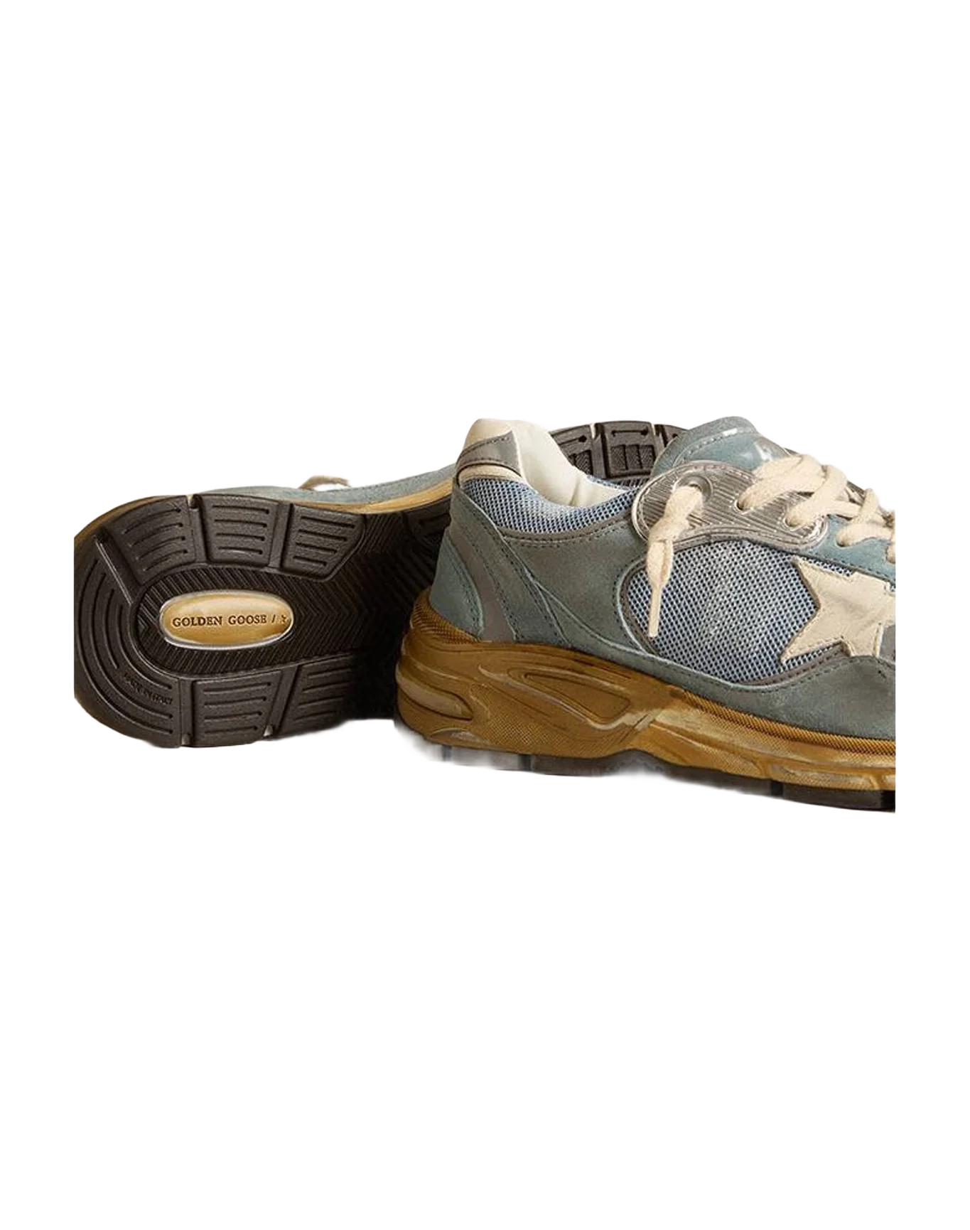 Women | Dad Star Light Mesh & Suede with White Leather Star | Blue x Silver (V1) - Image 3