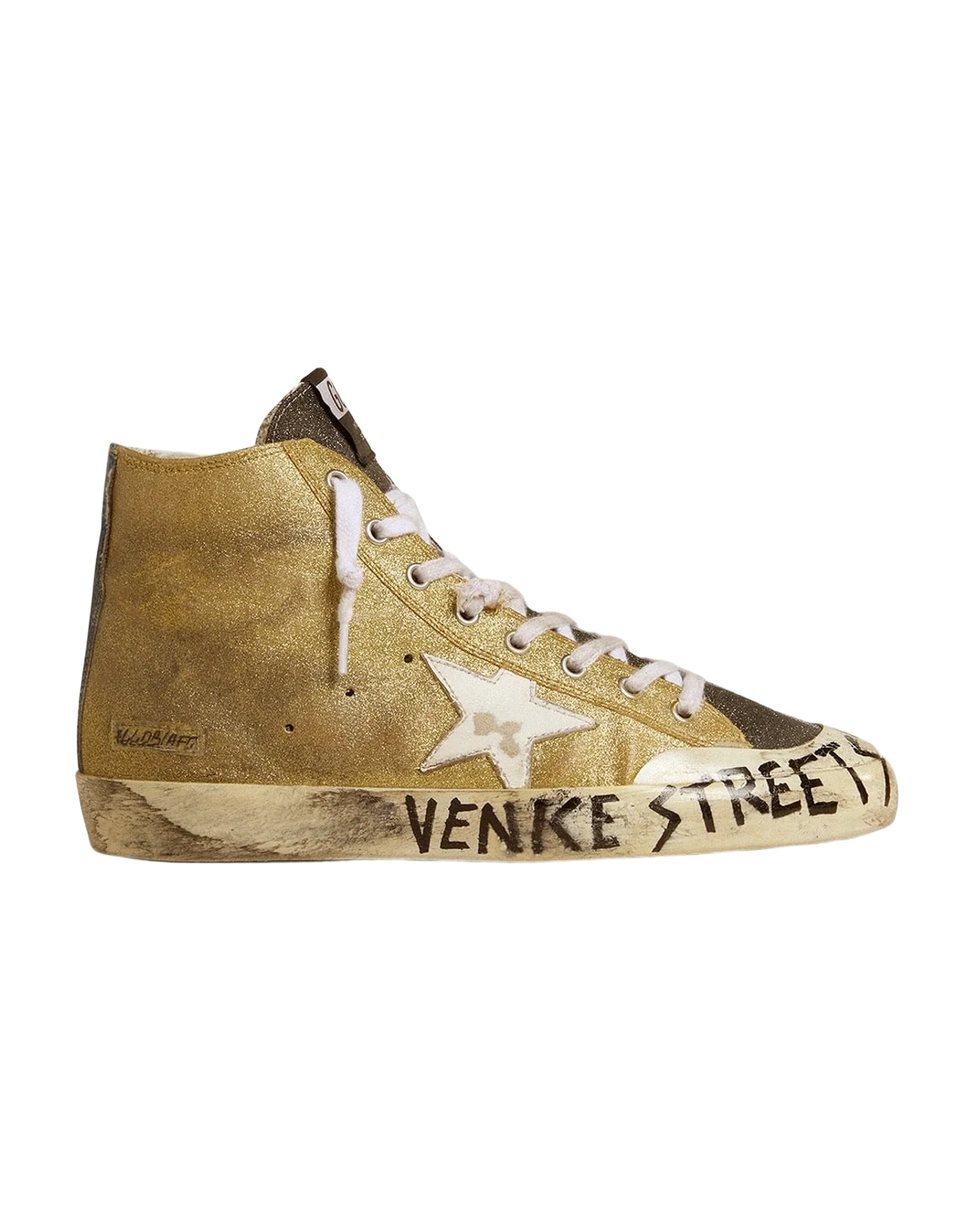 Women | Francy Lab Golden Glitter with White Leather Star | Gold x Green x Anthracite x Lilac (V1)