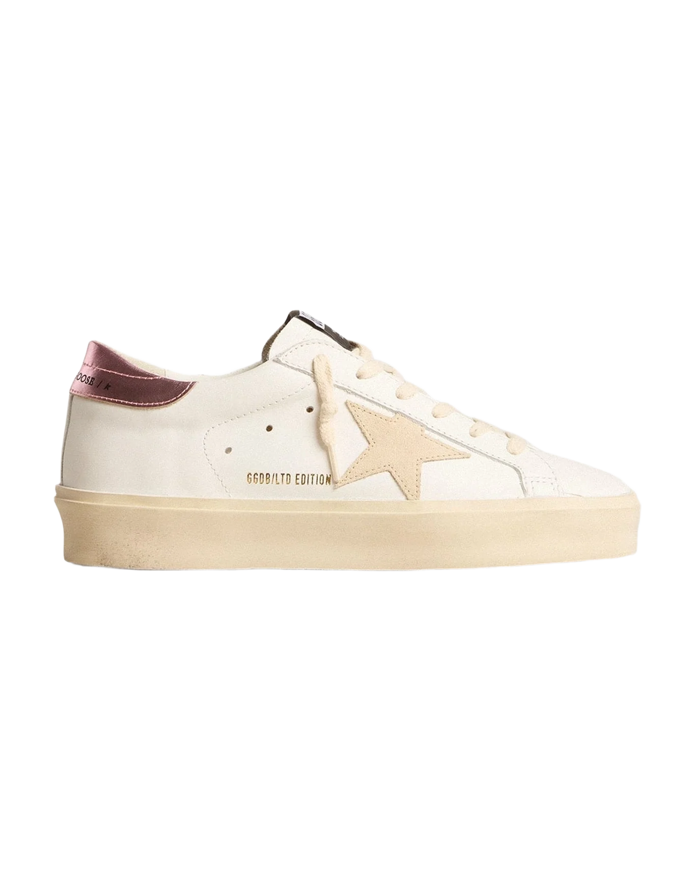 Women | Hi Star Ltd with Pearl Suede Star & Metallic Leather Heel Tab | Optic White x Seedpearl x Antique Pink (V1) - Image 8