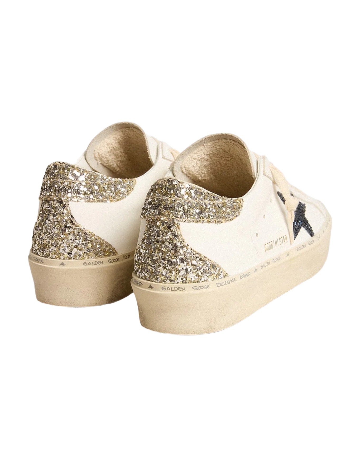 Women | Hi Star with Glitter Star & Glitter Heel Tab | White x Platinum x Blue (V2) - Image 8