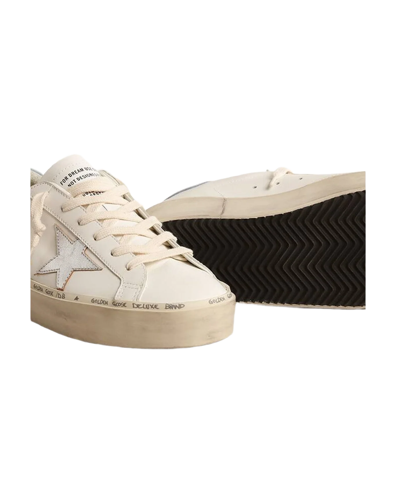 Women | Hi Star with Metallic Leather Star & Heel Tab | White x Silver x Powder Blue (V1) - Image 5
