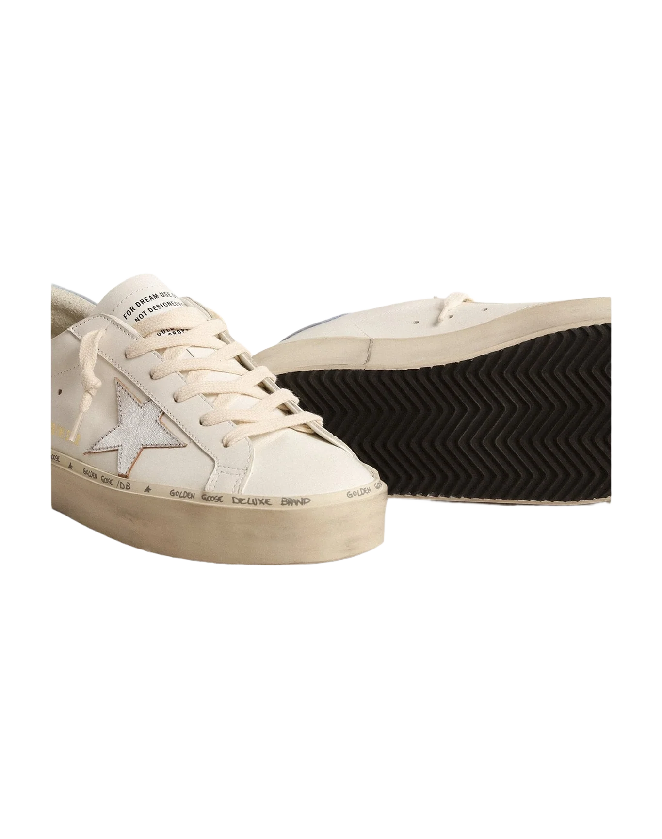 Women | Hi Star with Metallic Leather Star & Heel Tab | White x Silver x Powder Blue (V2) - Image 2