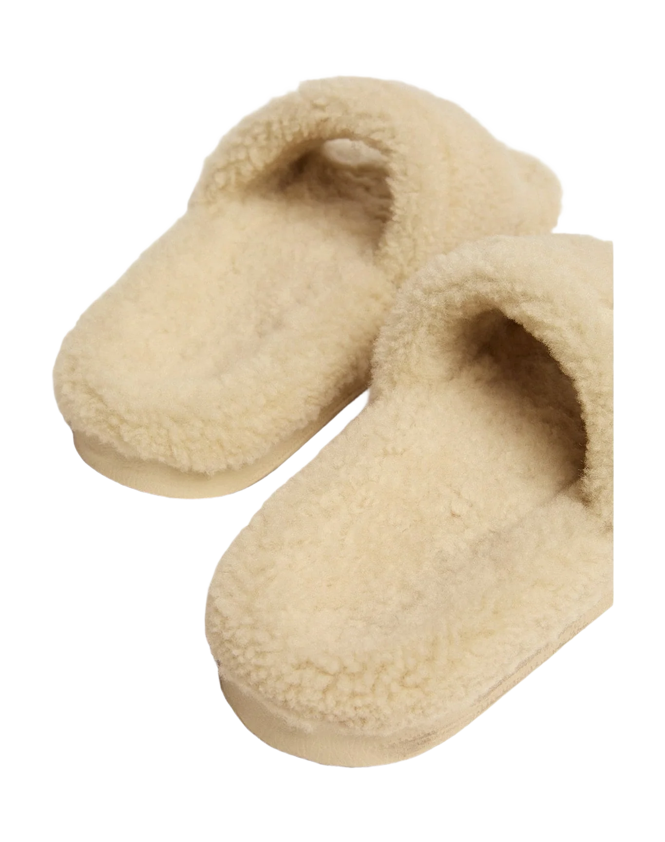 Women | Poolstar Shearling with Glitter Star | Beige x Silver (V2) - Image 2