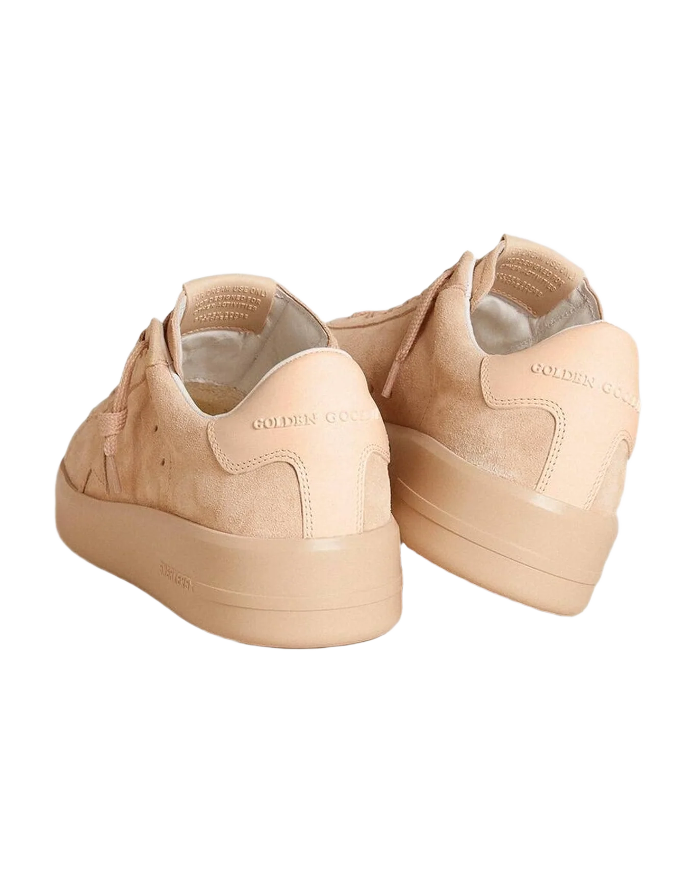 Women | Purestar Suede with Suede Star & Light Pink Leather Heel Tab | Moonlight x White (V2) - Image 3