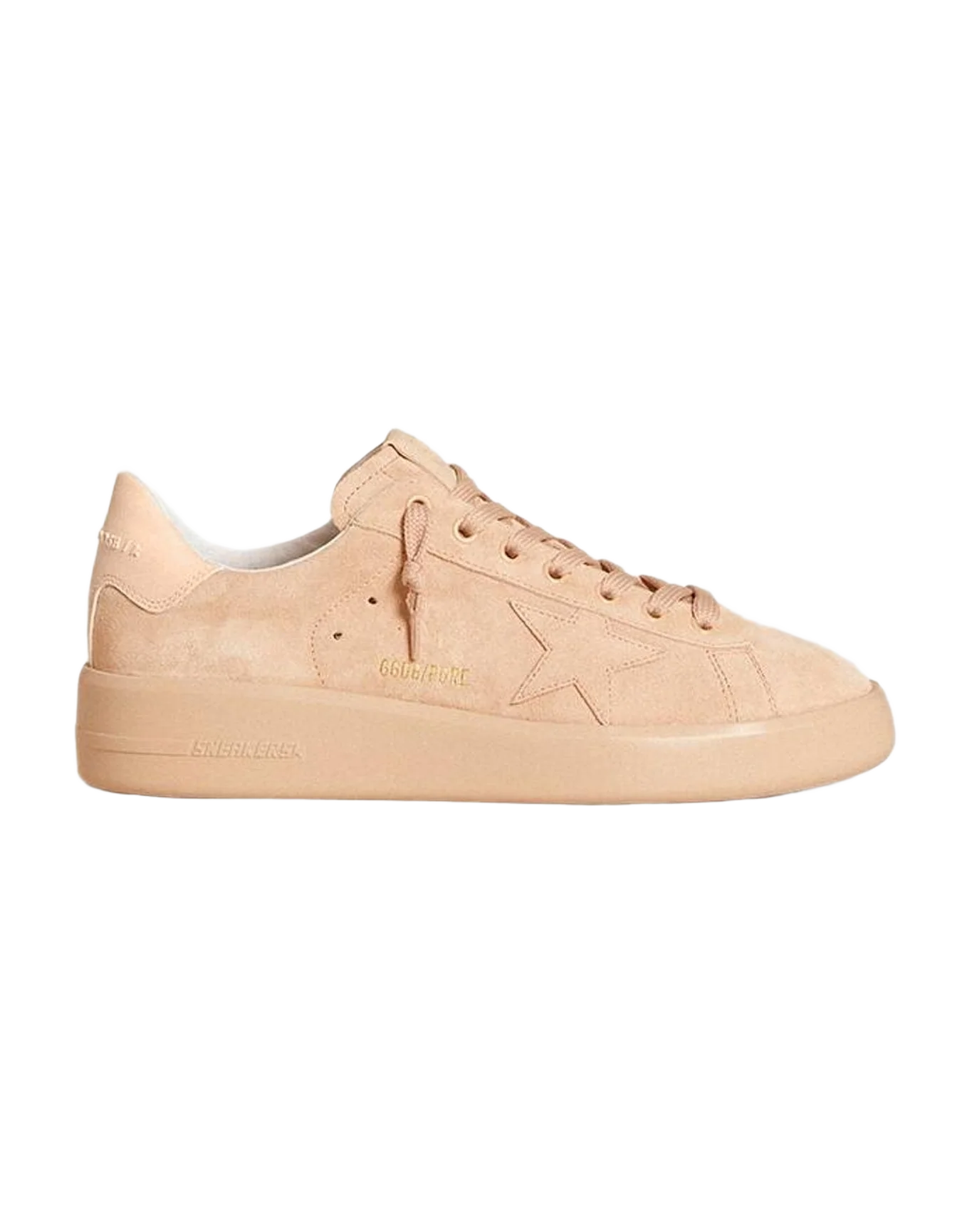Women | Purestar Suede with Suede Star & Light Pink Leather Heel Tab | Moonlight x White (V2) - Image 4