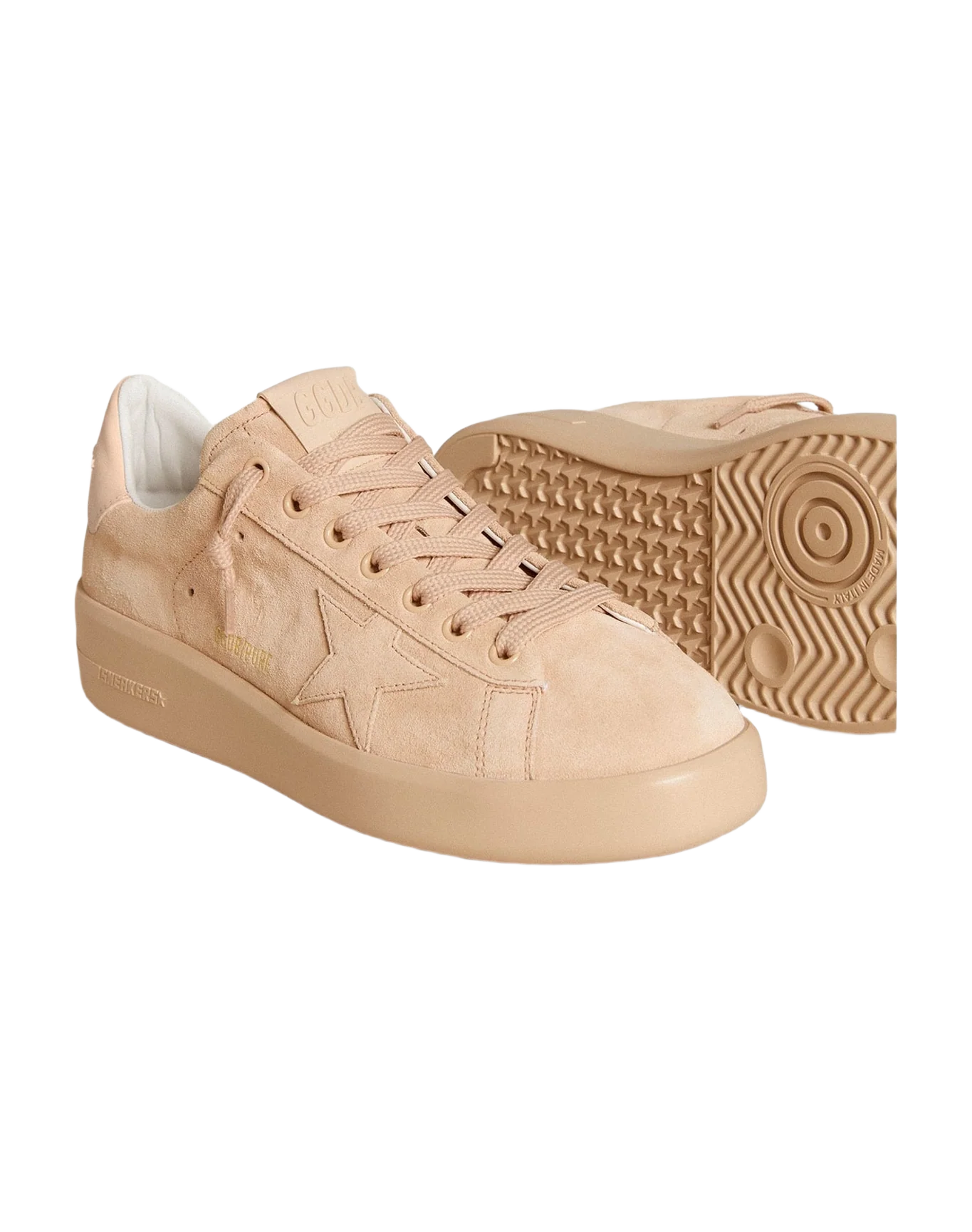 Women | Purestar Suede with Suede Star & Light Pink Leather Heel Tab | Moonlight x White (V2) - Image 7