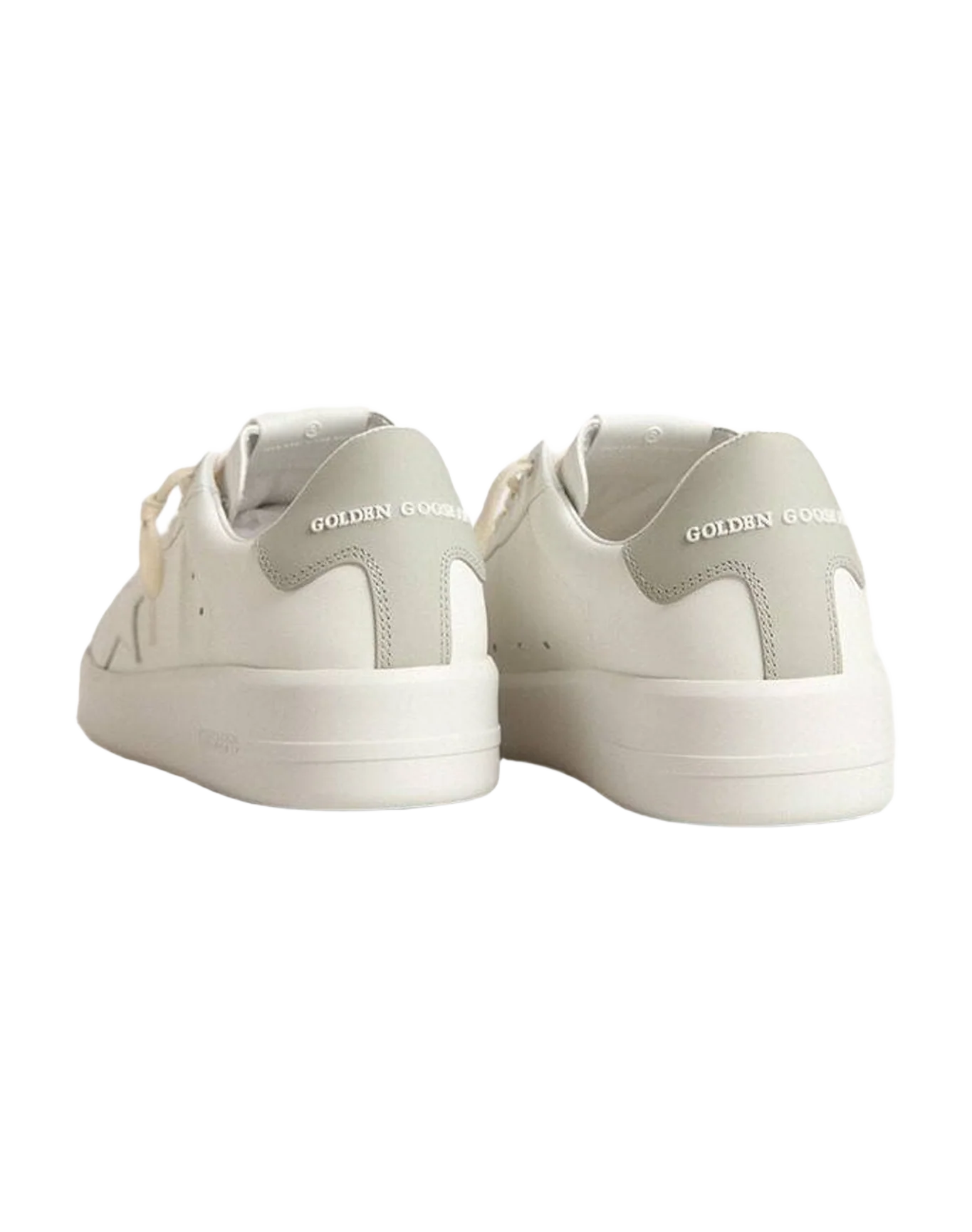 Women | Purestar with Star & Gray Leather Heel Tab | White x Grey (V1)
