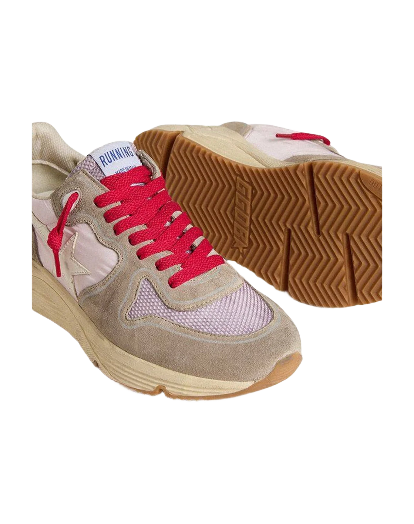 Women | Running Sole Ltd Pink Nylon with Leather Star | Grey x Iris x White x Silver (V1) - Image 3