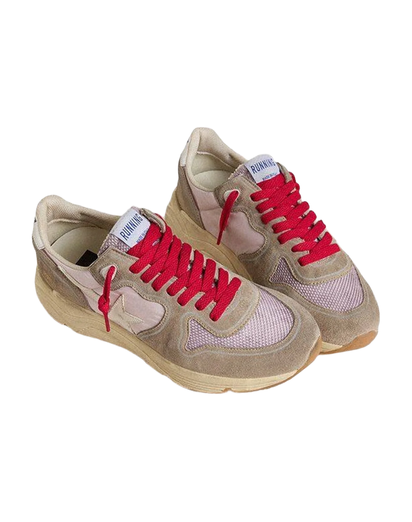 Women | Running Sole Ltd Pink Nylon with Leather Star | Grey x Iris x White x Silver (V1) - Image 8