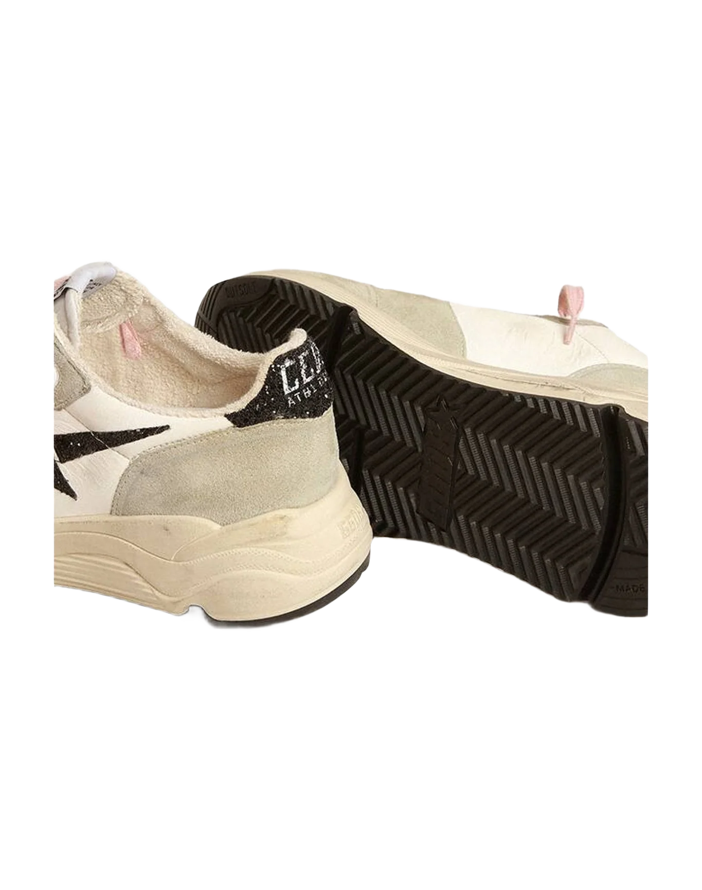 Women | Running Sole with Gray Suede Inserts & Glitter Star | Ice x Cream x Black (V2) - Image 5