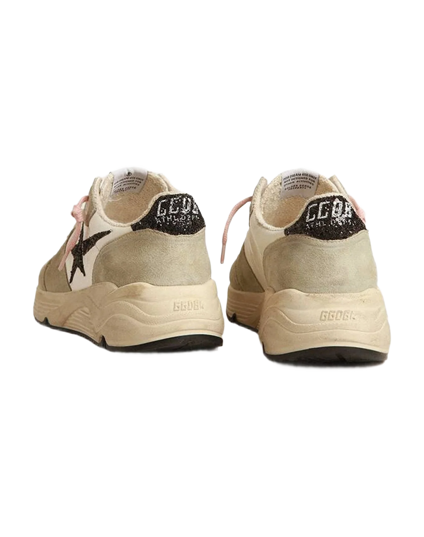Women | Running Sole with Gray Suede Inserts & Glitter Star | Ice x Cream x Black (V2) - Image 6