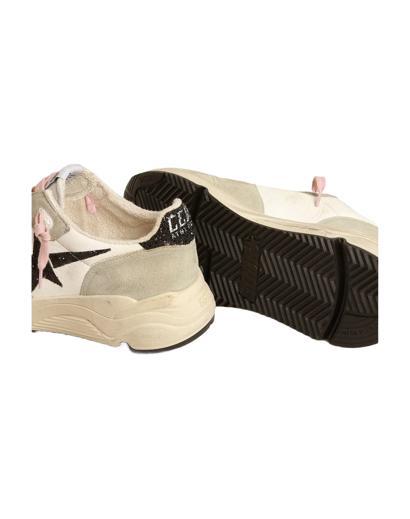 Women | Running Sole with Gray Suede Inserts & Glitter Star | Ice x Cream x Black (V2) - Image 7