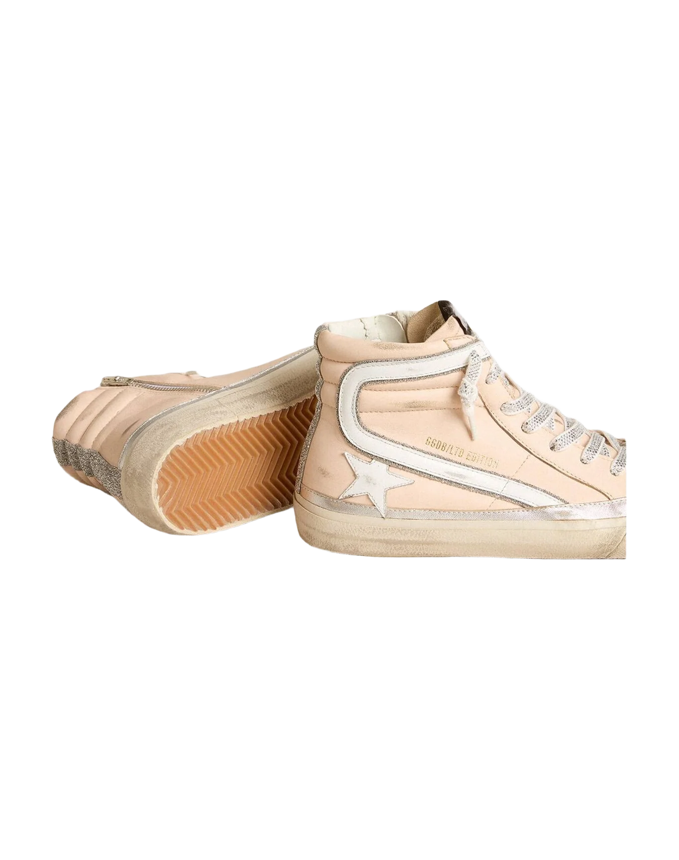 Women | Slide Ltd Nappa Leather with Star & Swarovski Inserts | Pink x White x Silver (V1) - Image 5
