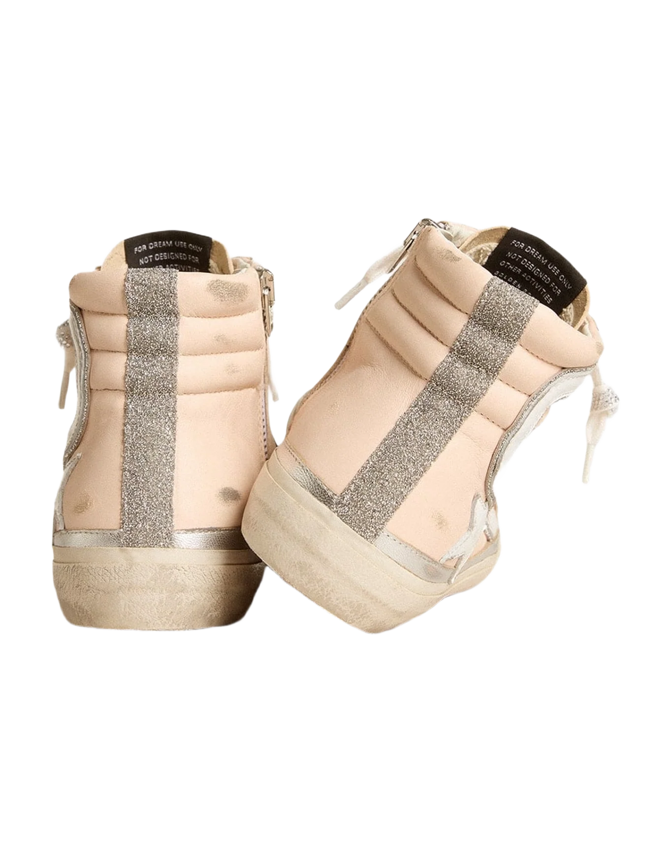 Women | Slide Ltd Nappa Leather with Star & Swarovski Inserts | Pink x White x Silver (V1) - Image 8