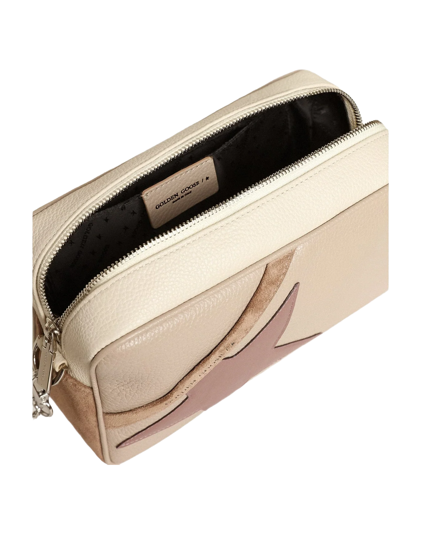 Women | Star Bag Large Hammered Leather | Cappuccino x Off White x Plum (V1) - Image 5
