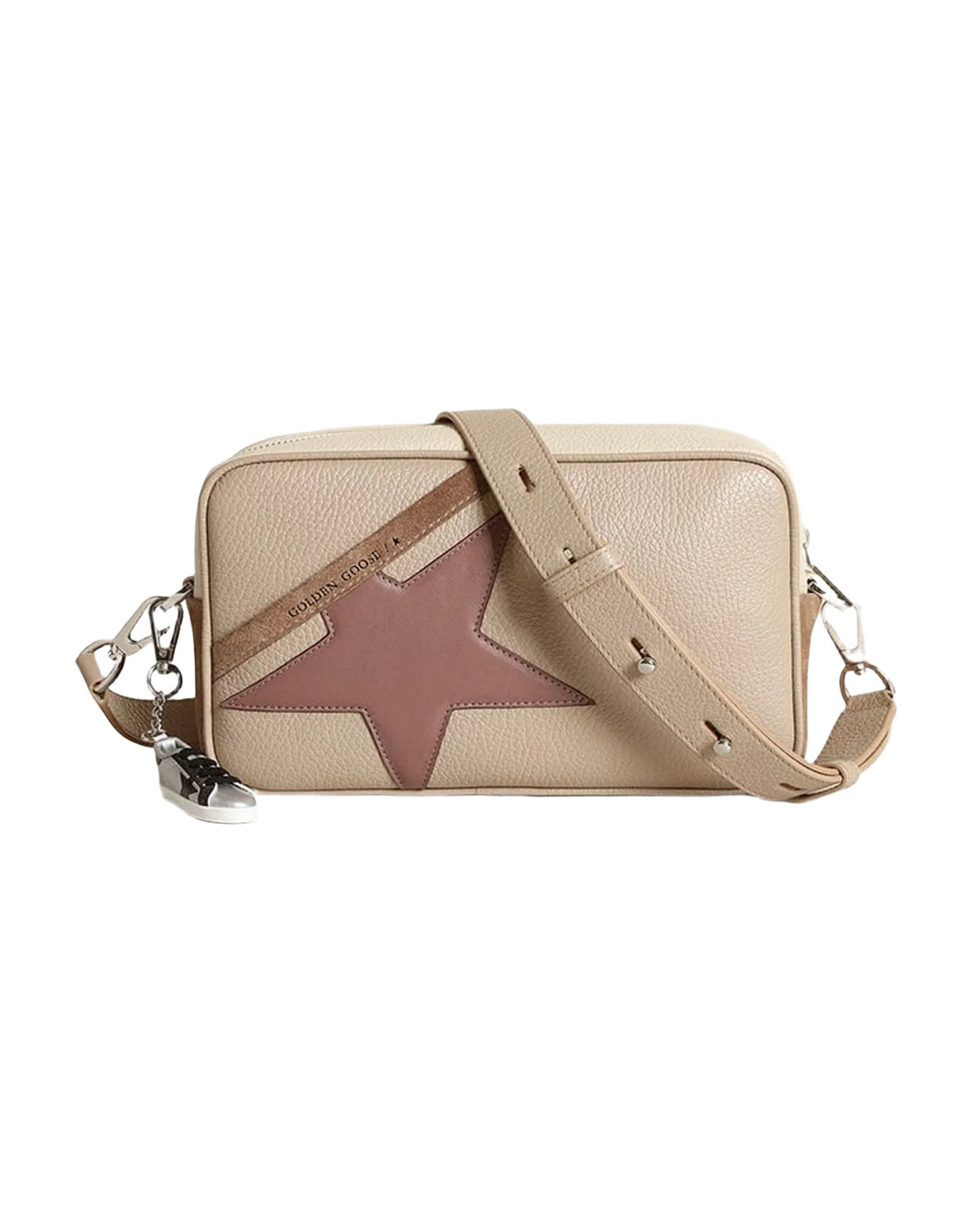 Women | Star Bag Large Hammered Leather | Cappuccino x Off White x Plum (V1) - Image 6