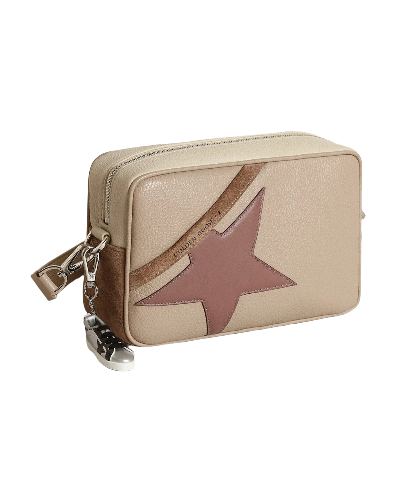 Women | Star Bag Large Hammered Leather | Cappuccino x Off White x Plum (V1) - Image 7