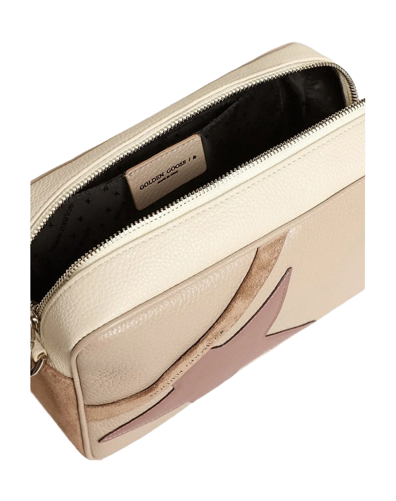 Women | Star Bag Large Hammered Leather | Cappuccino x Off White x Plum (V1) - Image 8