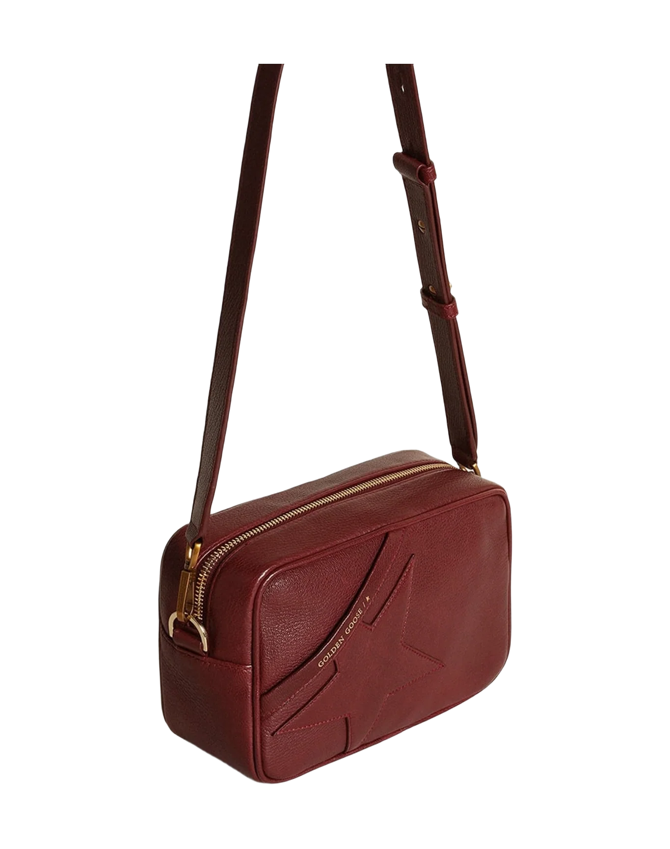 Women | Star Bag Leather with Tone On Tone Star | Burgundy (V1) - Image 12