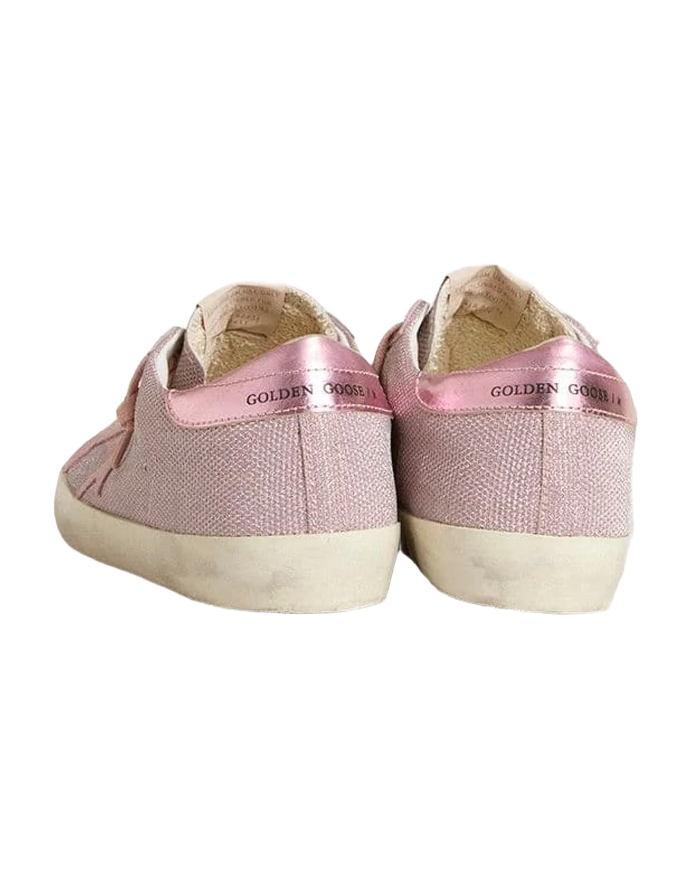 Women | Super-Star Ltd Glitter with Suede Star & Leather Heel Tab | Antique Pink (V1) - Image 3