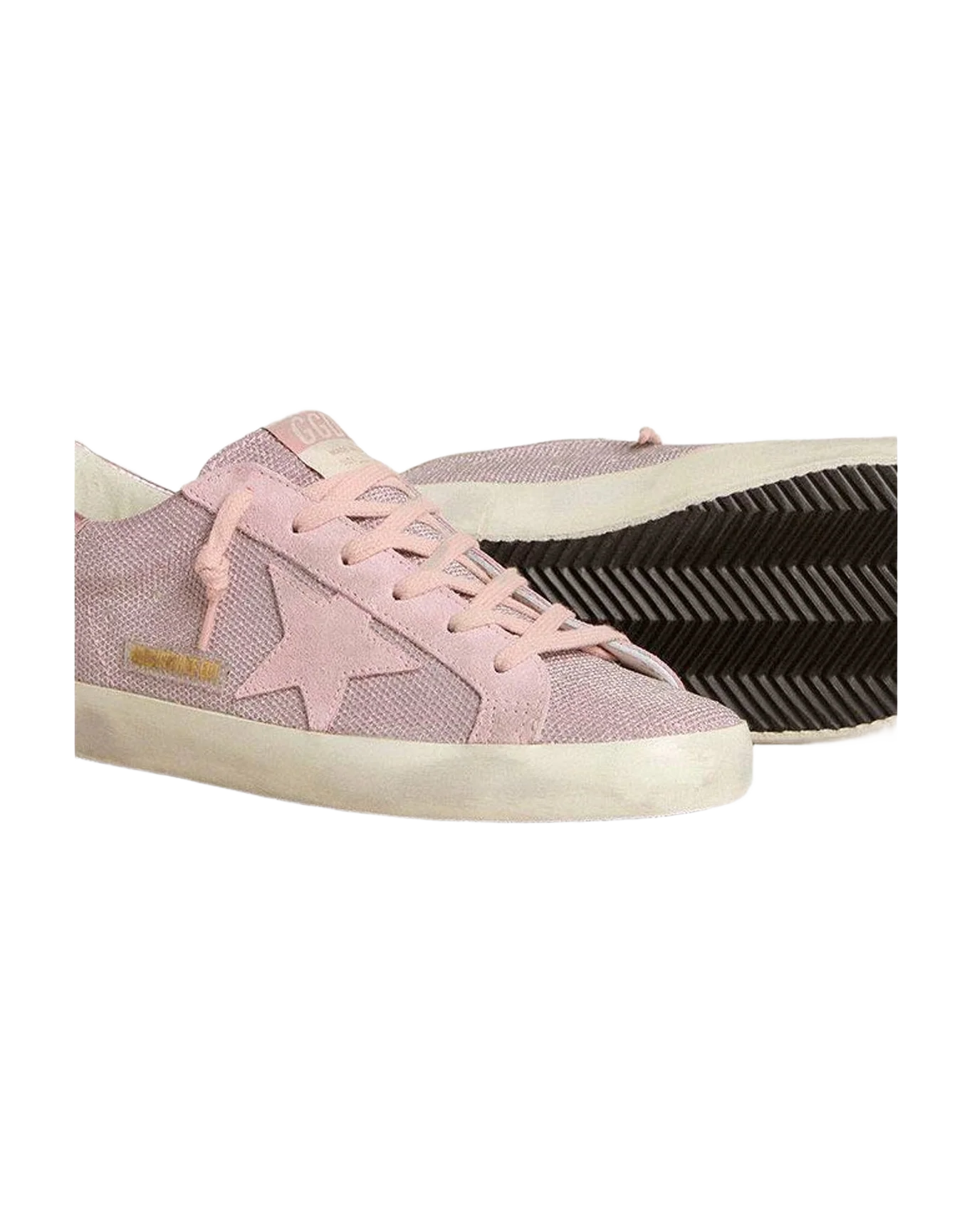 Women | Super-Star Ltd Glitter with Suede Star & Leather Heel Tab | Antique Pink (V2) - Image 2