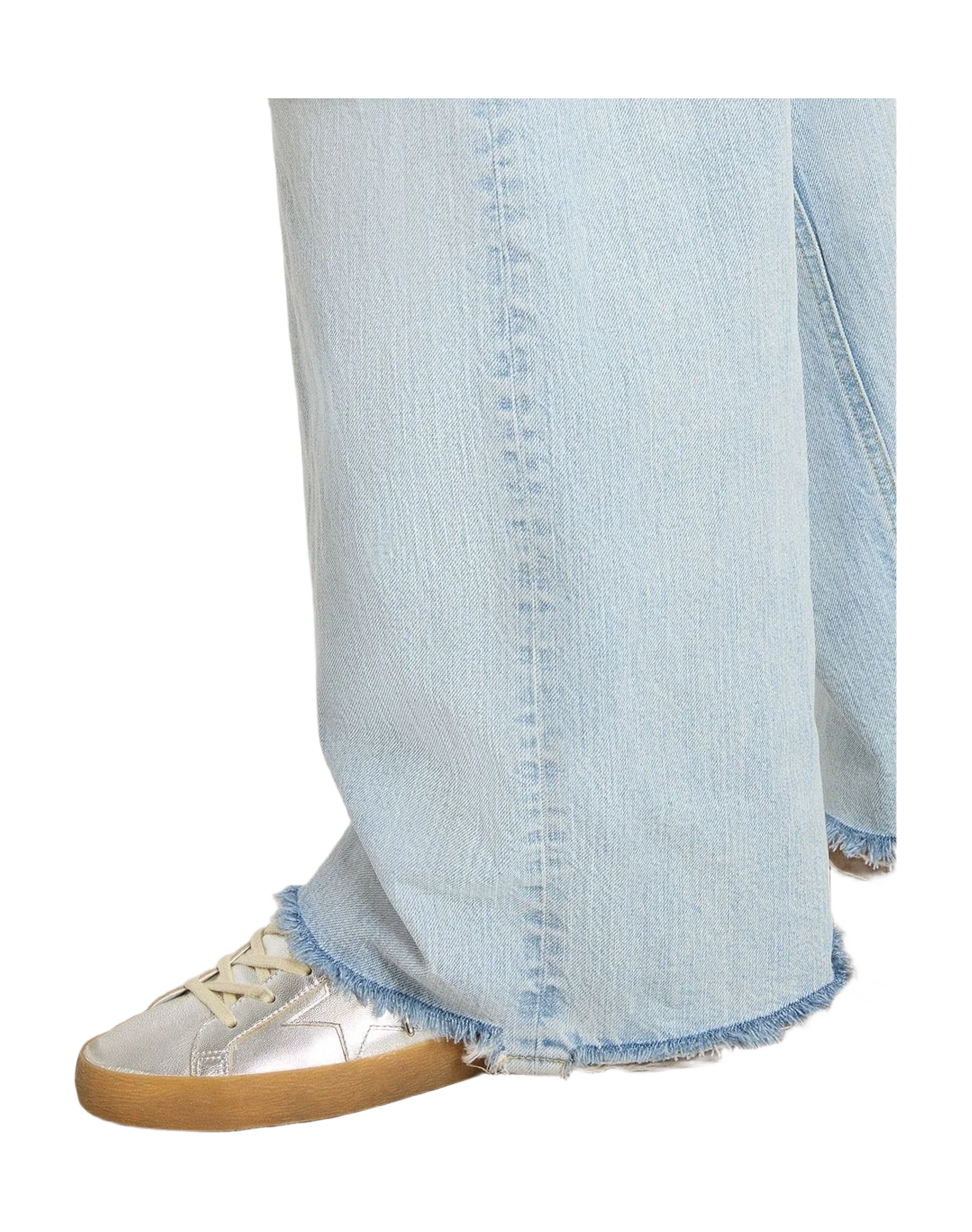 Women | Super-Star Metallic Leather with Leather Star & Heel Tab | Silver (V2) - Image 2