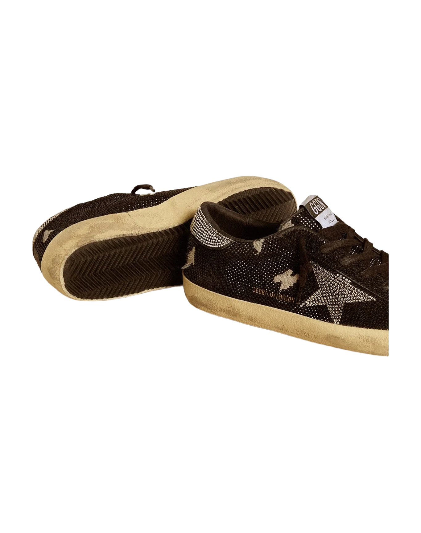 Women | Super-Star Suede & Swarovski Crystals with Silver Star | Black x Crystal (V1) - Image 2