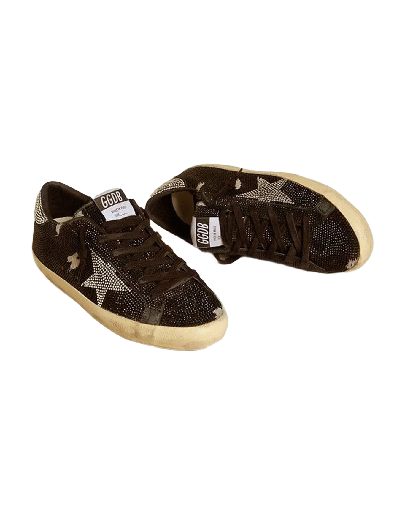 Women | Super-Star Suede & Swarovski Crystals with Silver Star | Black x Crystal (V2) - Image 6