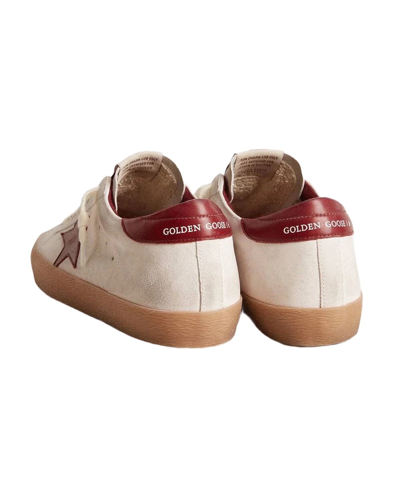 Women | Super-Star Suede with Burgundy Leather Star & Heel Tab | White x Bordeaux (V2) - Image 7