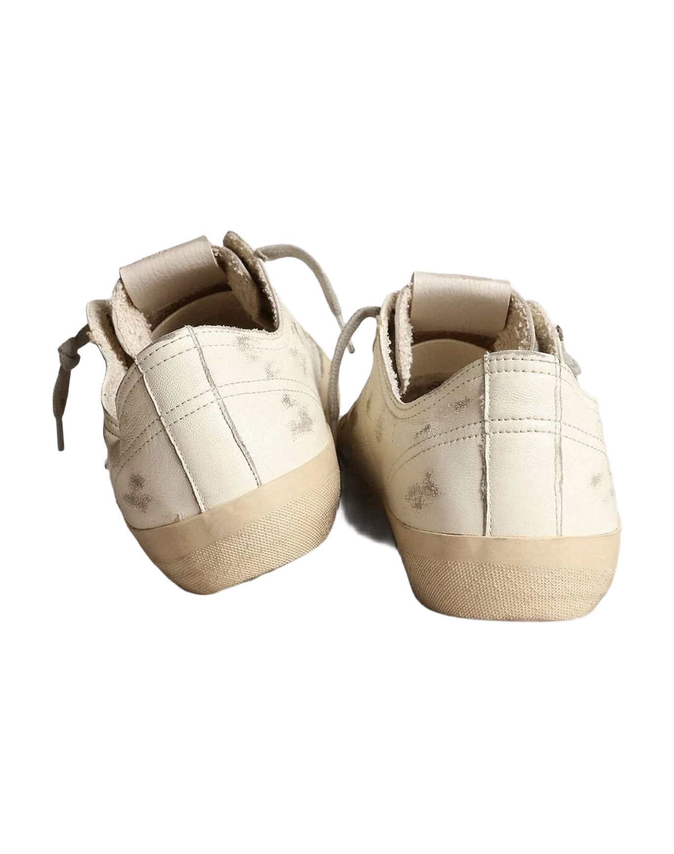Women | Super-Star with Leather Star | Dirty White x Black (V1) - Image 3