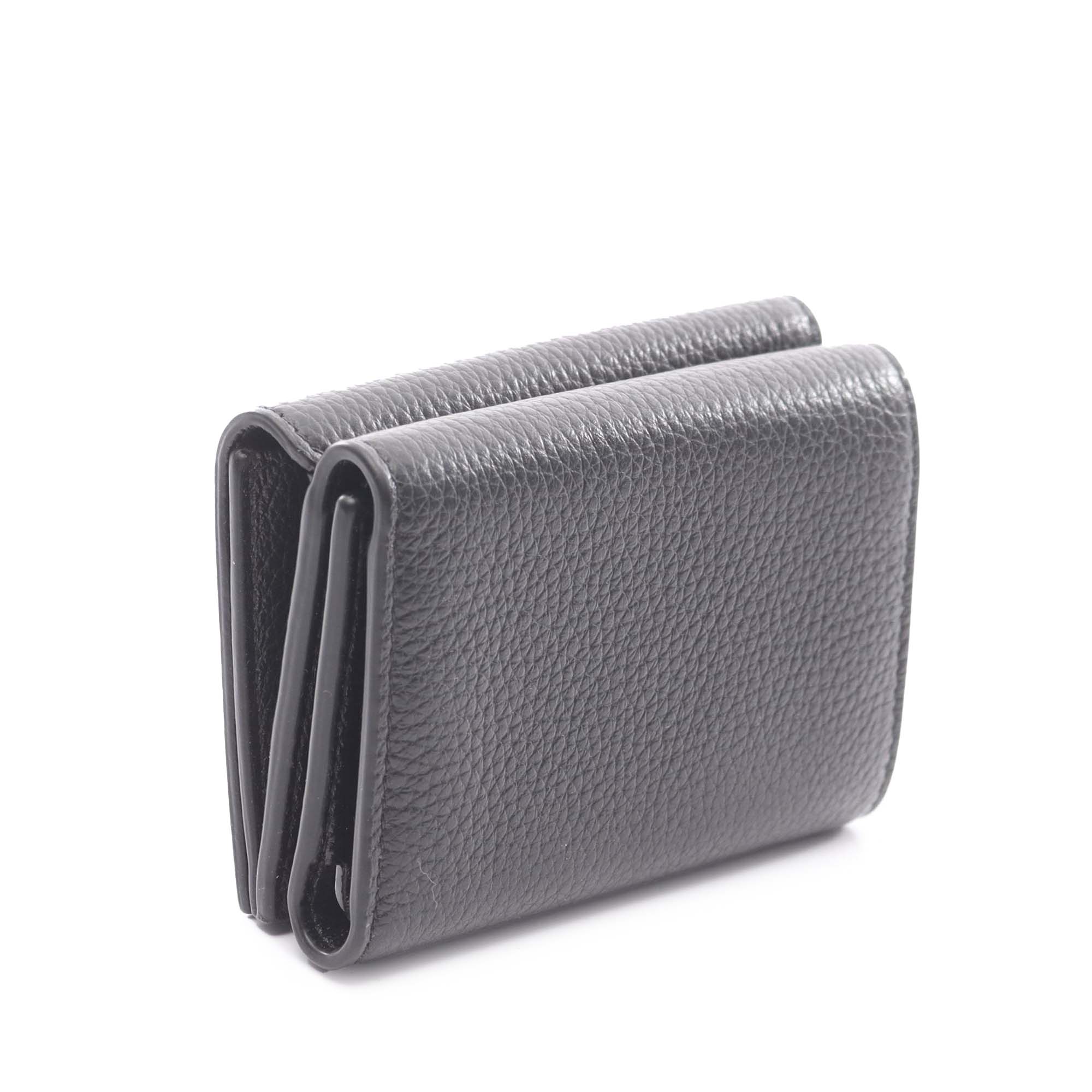 Balenciaga | Pre-Owned Calfskin Mini Classic Neo Wallet | Black - Image 2