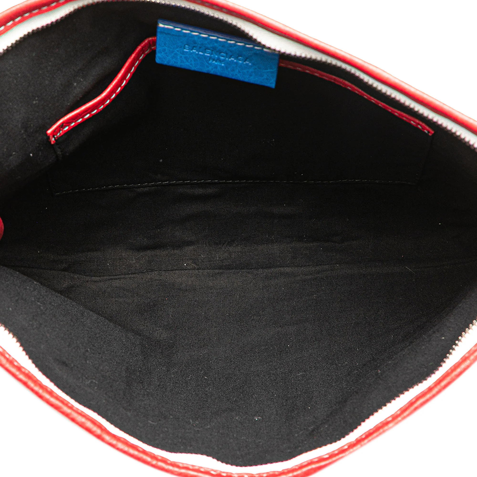 Balenciaga | Pre-Owned Lambskin Bazar Clutch | Red - Image 6