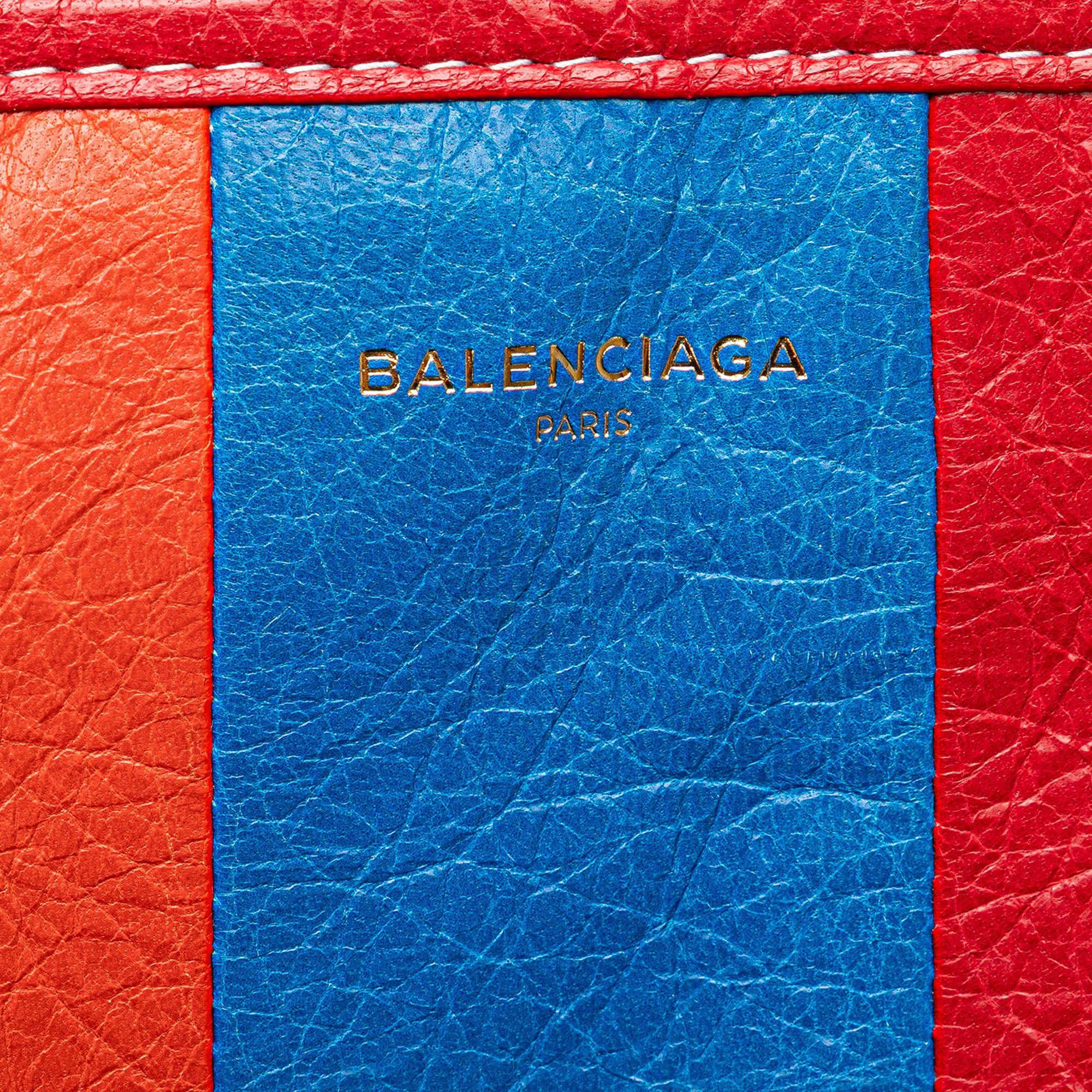 Balenciaga | Pre-Owned Lambskin Bazar Clutch | Red - Image 7