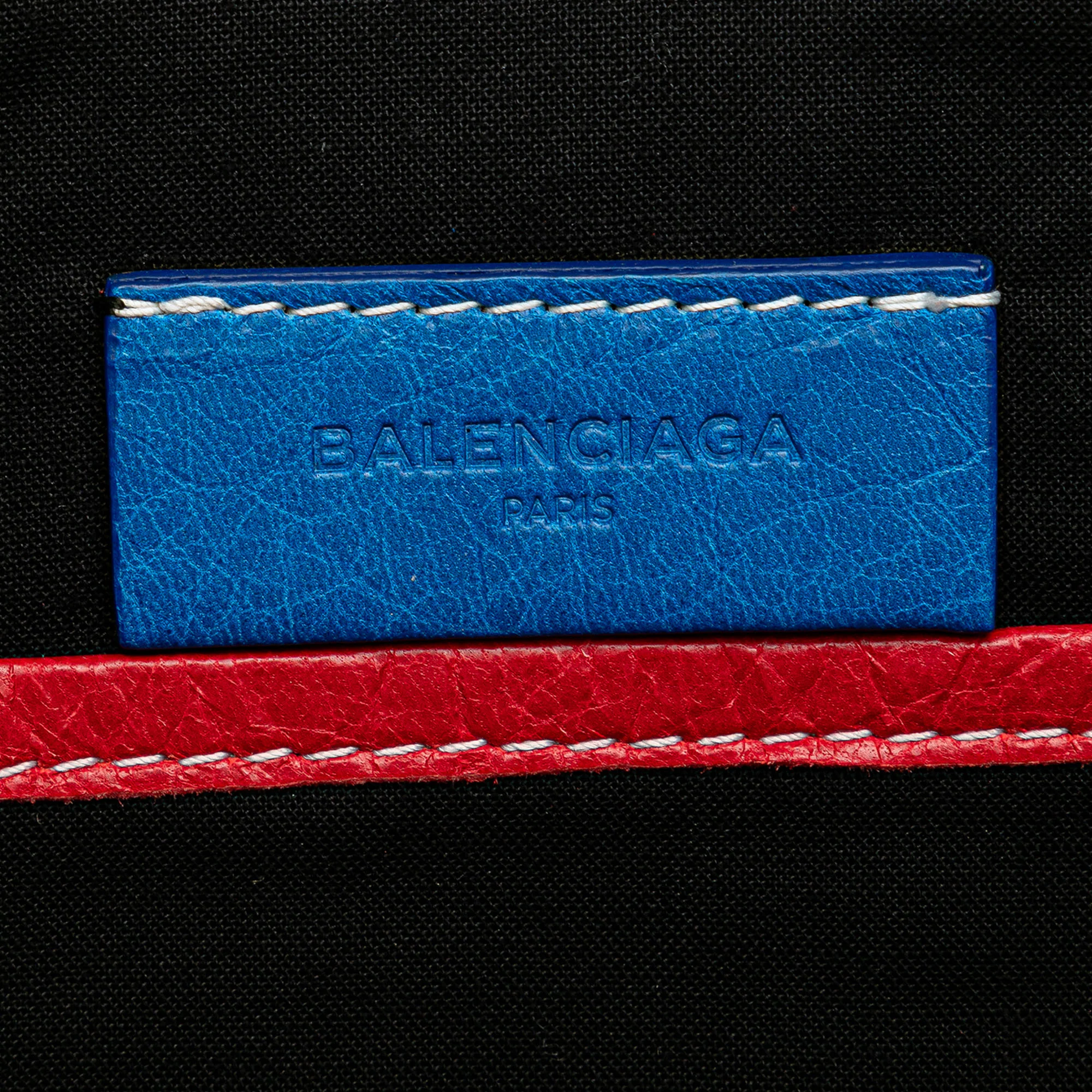 Balenciaga | Pre-Owned Lambskin Bazar Clutch | Red - Image 8