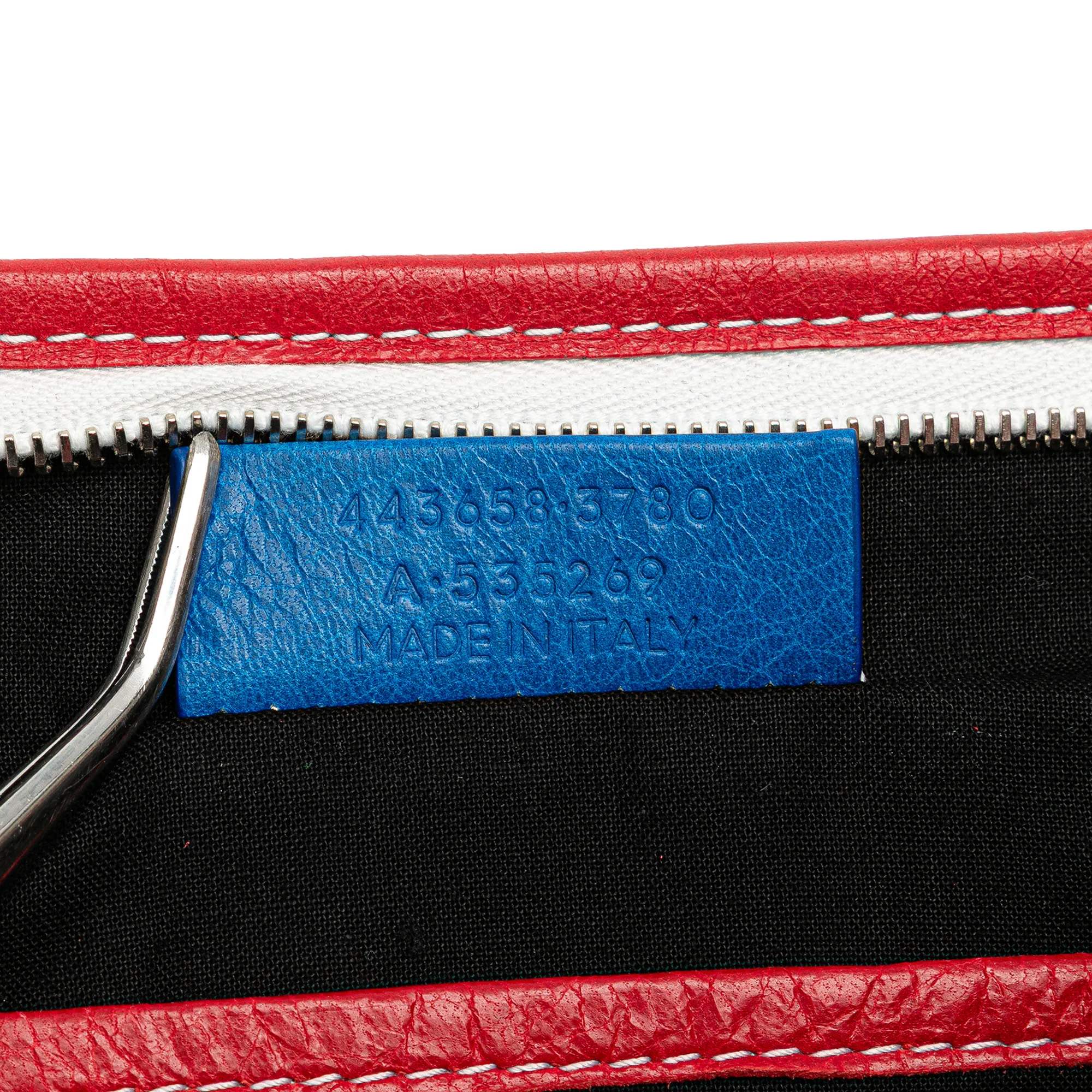 Balenciaga | Pre-Owned Lambskin Bazar Clutch | Red - Image 9