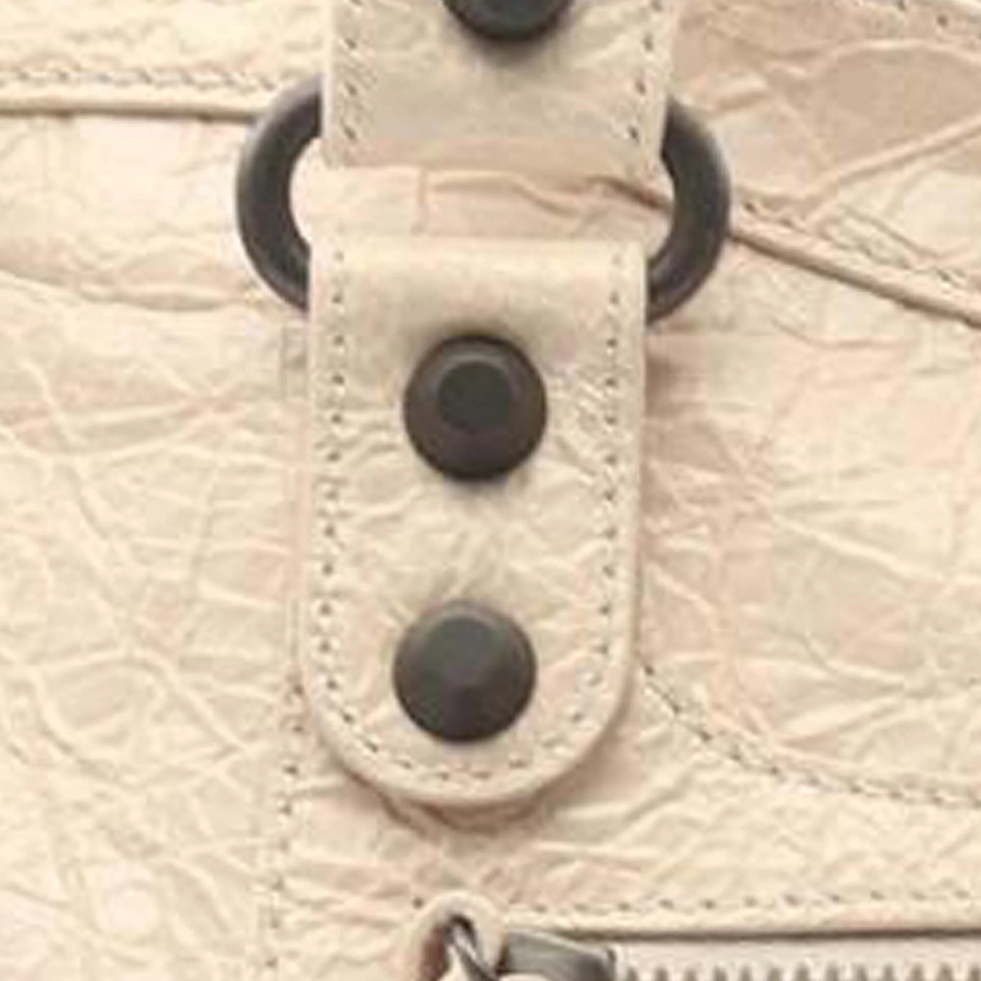 Balenciaga | Pre-Owned Medium Lambskin Le City Satchel | Beige - Image 5