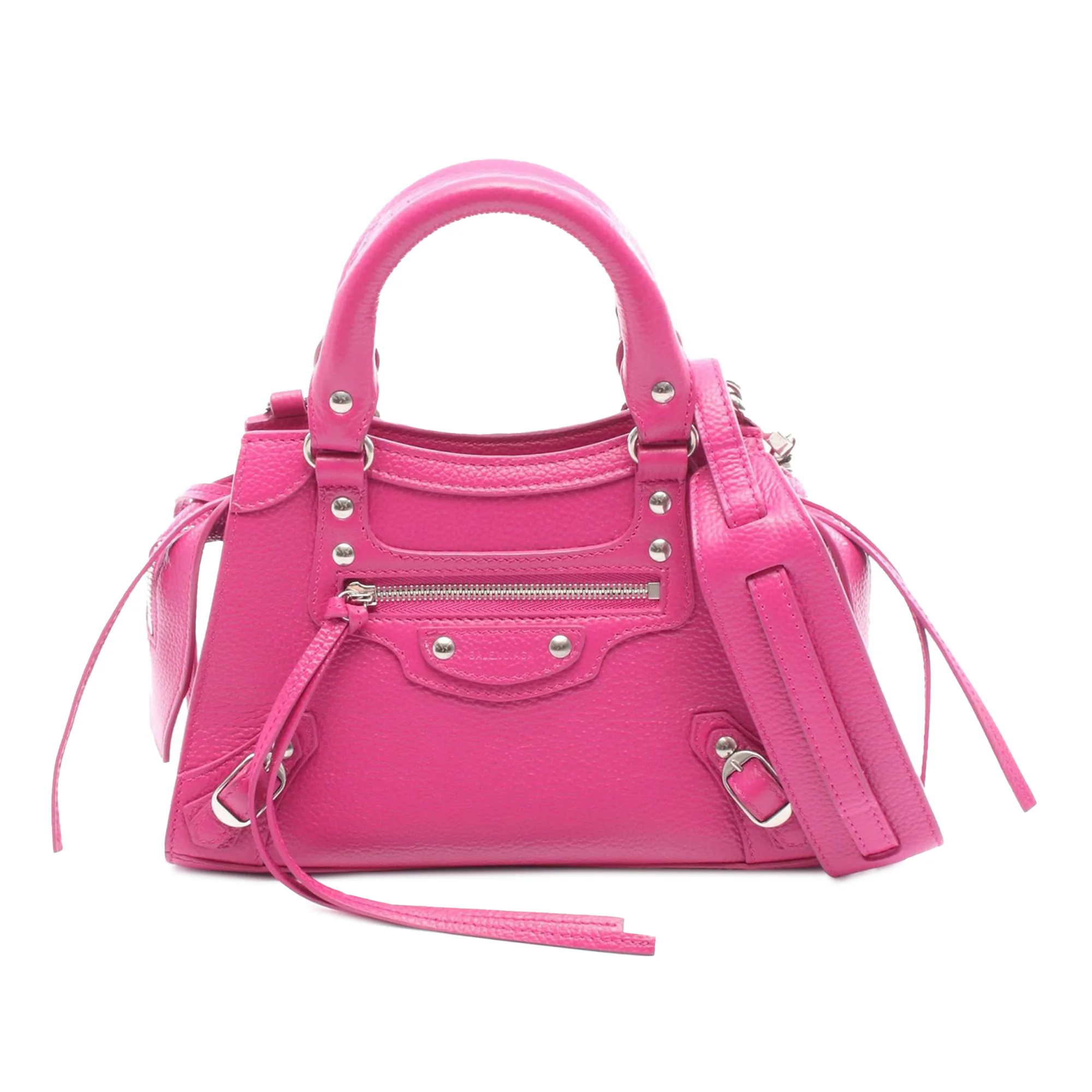 Balenciaga | Pre-Owned Nano Grained Calfskin Neo Classic City Satchel | Pink