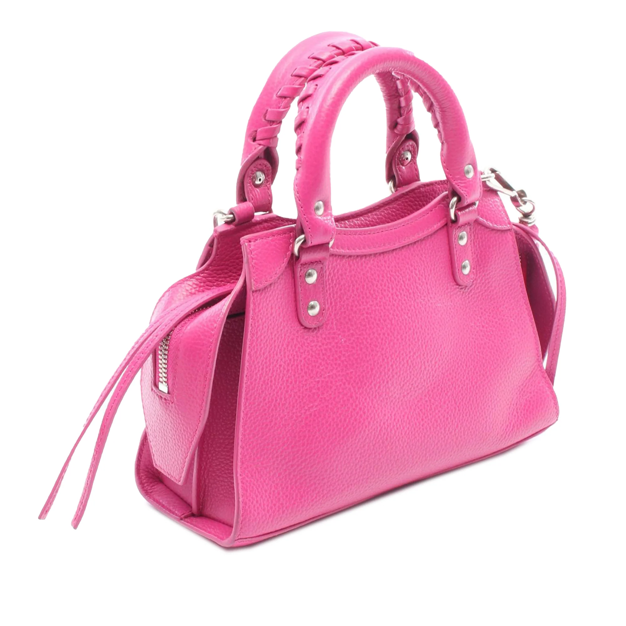 Balenciaga | Pre-Owned Nano Grained Calfskin Neo Classic City Satchel | Pink - Image 2