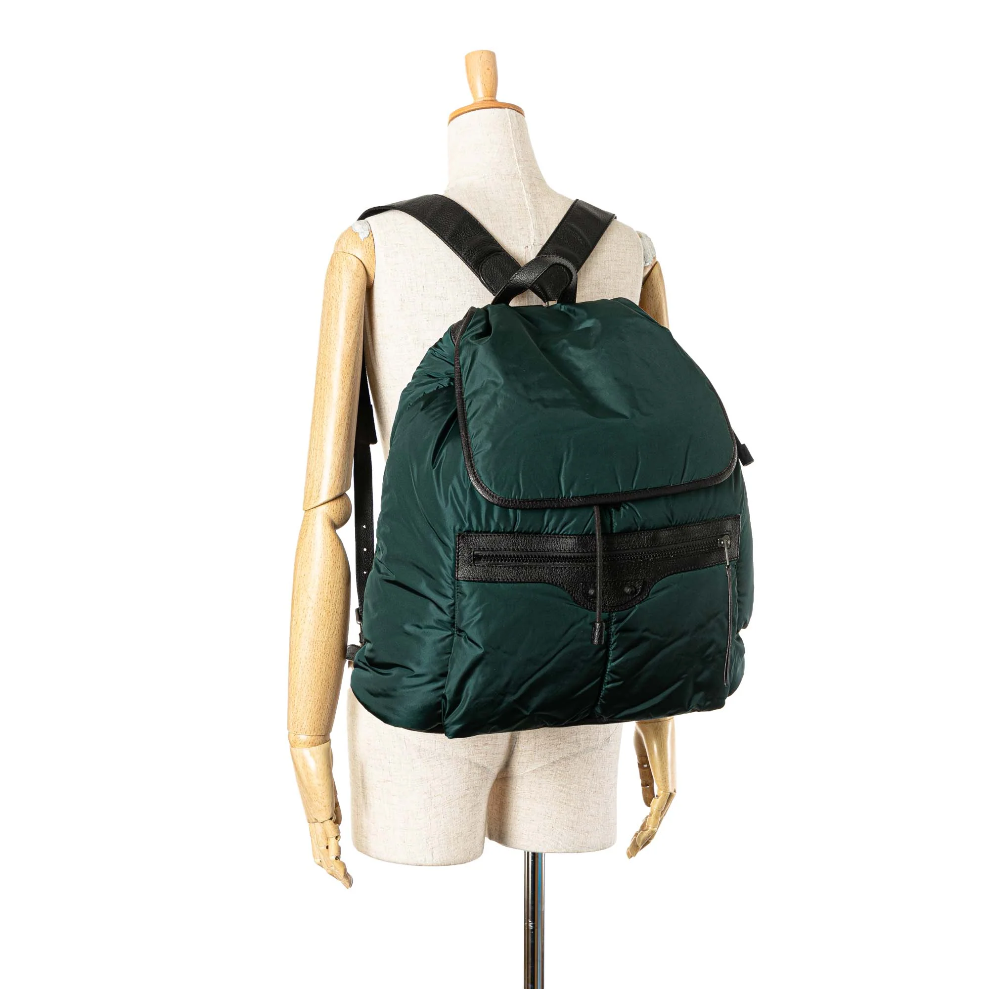 Balenciaga | Pre-Owned Nylon Motocross Classic Traveler Backpack | Green/Dark Green - Image 8