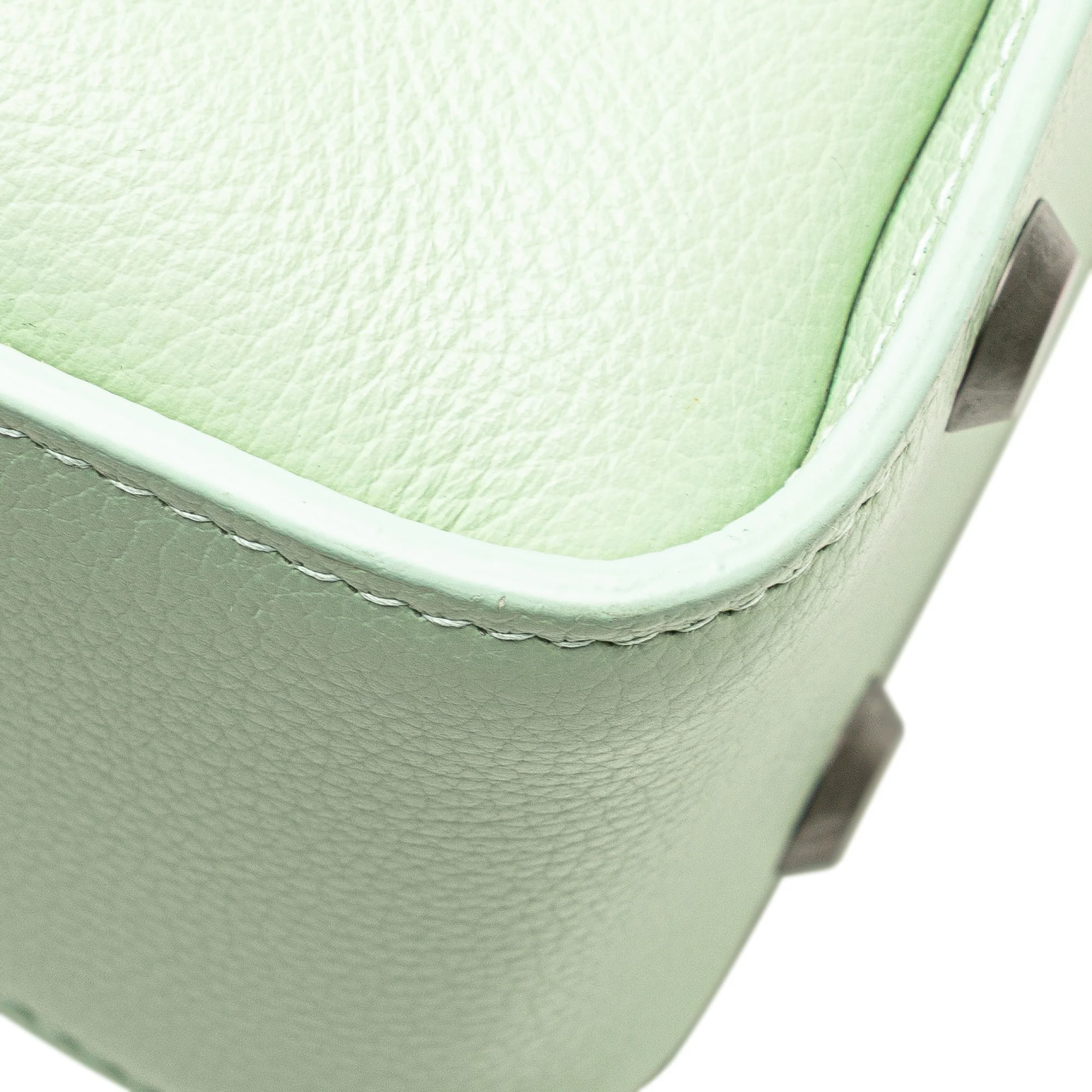 Balenciaga | Pre-Owned Pebbled Calfskin Tool 2.0 North South XS Tote | Green/Light Green - Image 2
